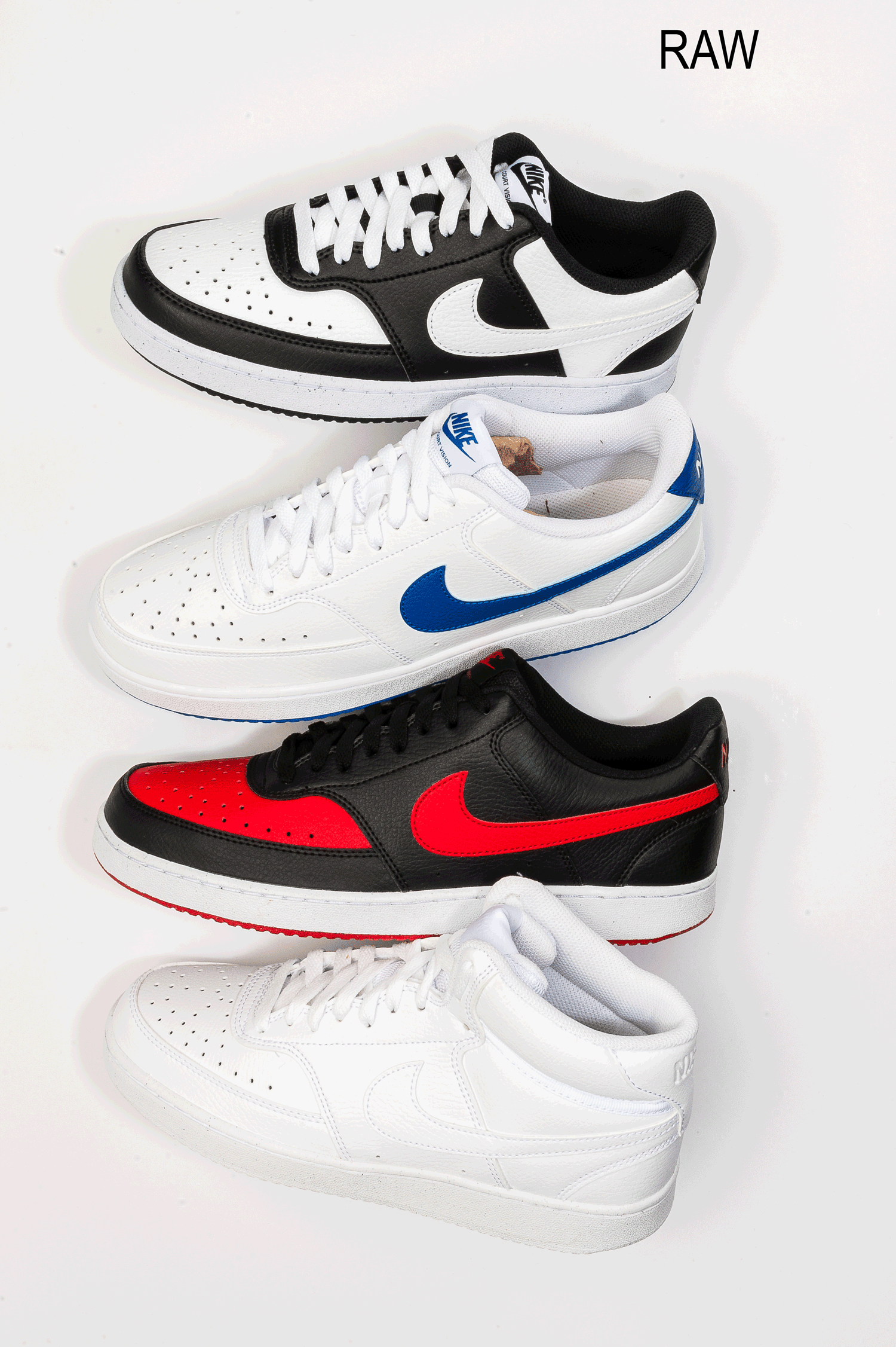 Shoe Carnival: After shooting the original ask, the buyers chose to replace the Blue Swoosh Nike with another sample, however, one sample had already been sent off site. Using Capture one, I lined up the replacement shoe with the original image, and then used photoshop to place it in the grouping