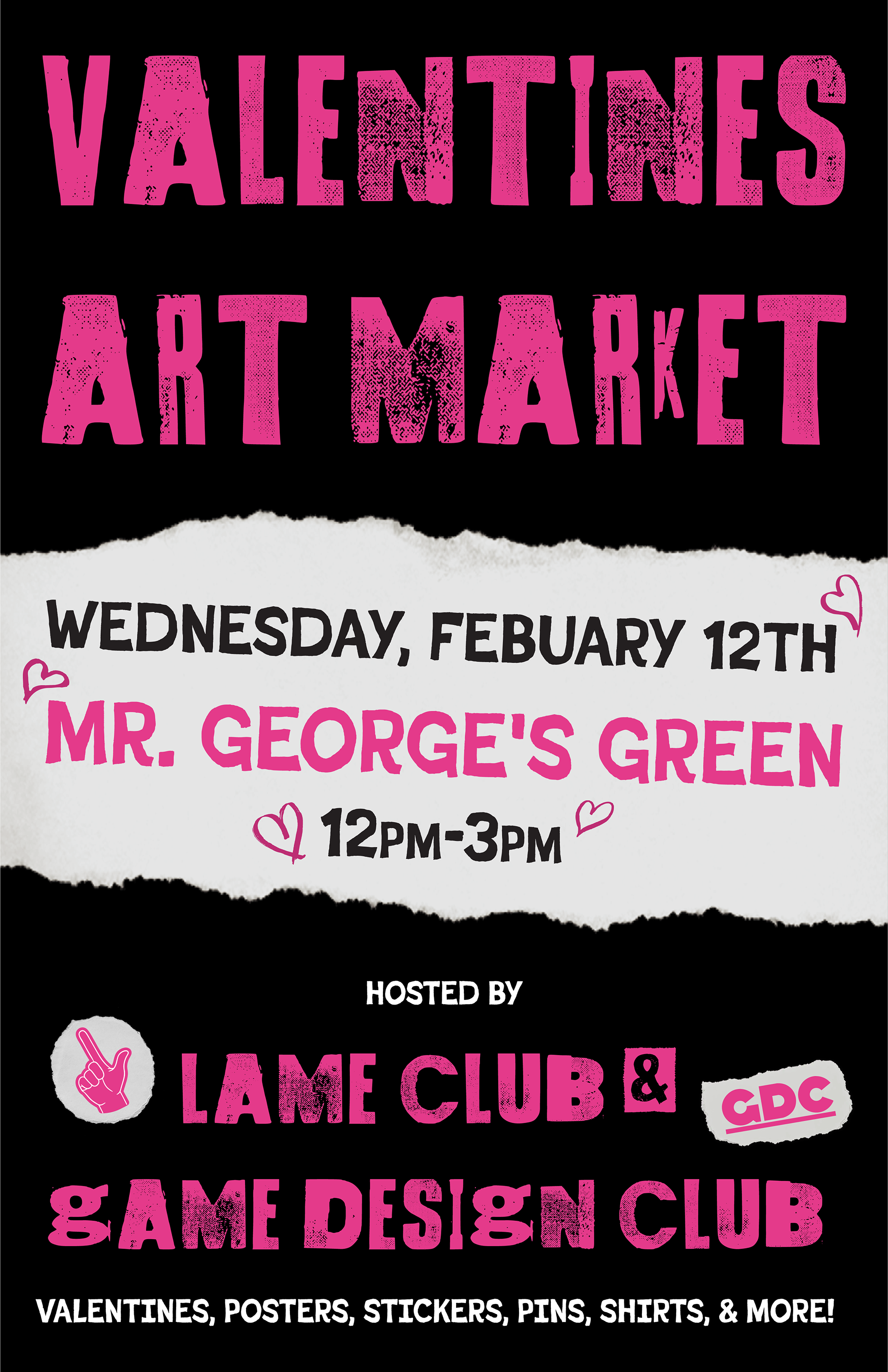 L.A.M.E Club School Art Market Advertisement