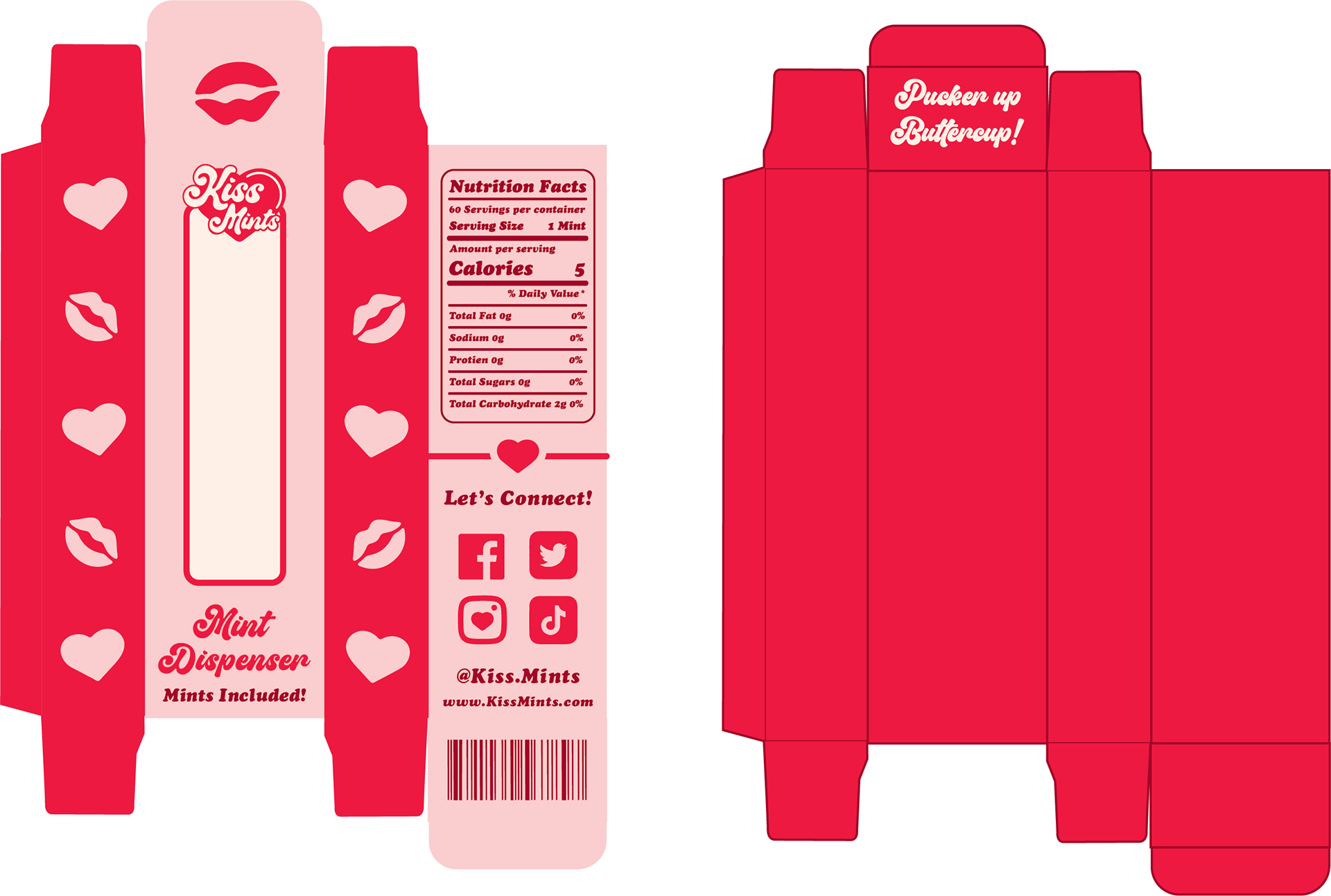 Mint Dispenser Box Dieline