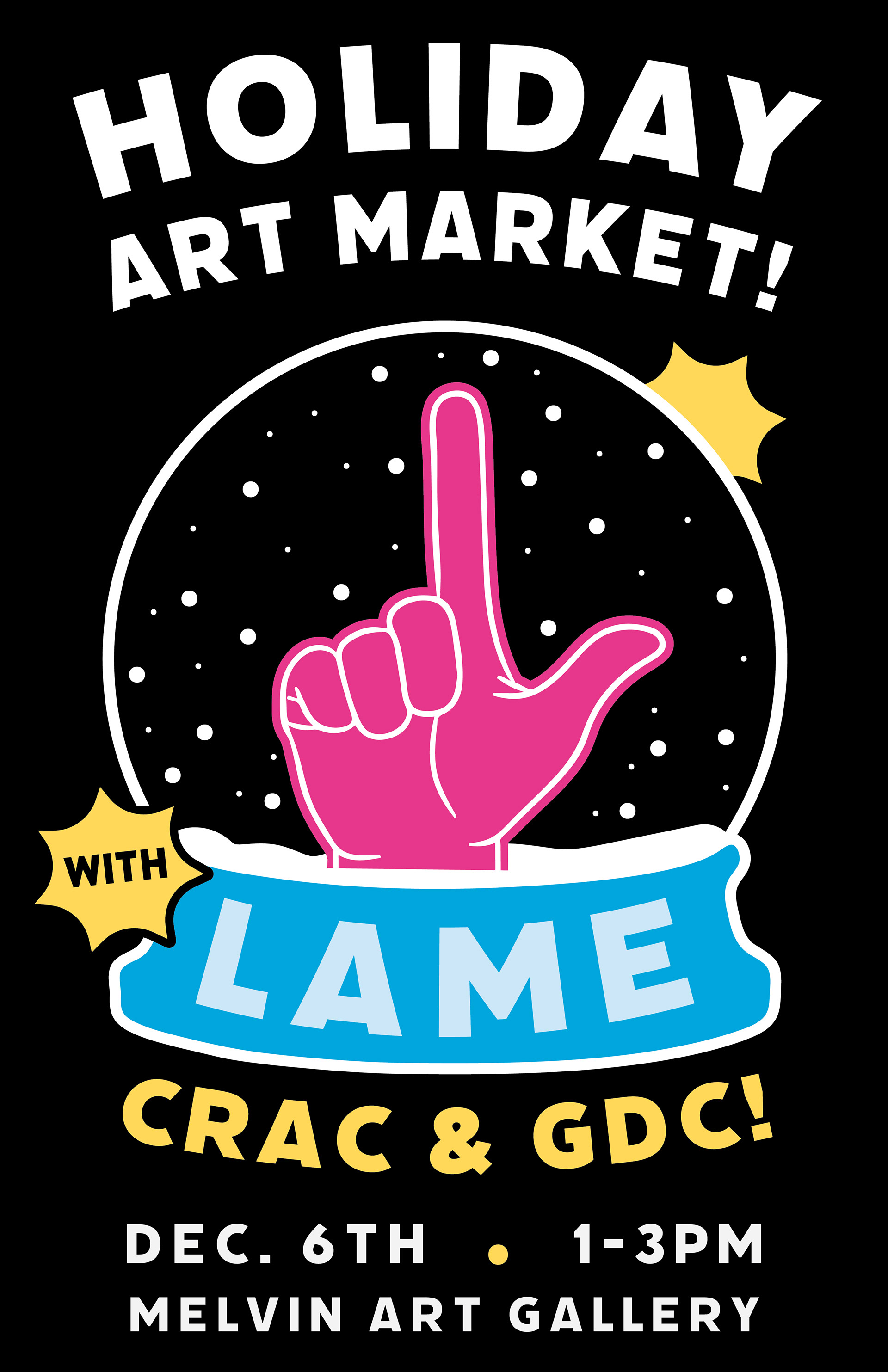 L.A.M.E Club School Art Market Advertisement