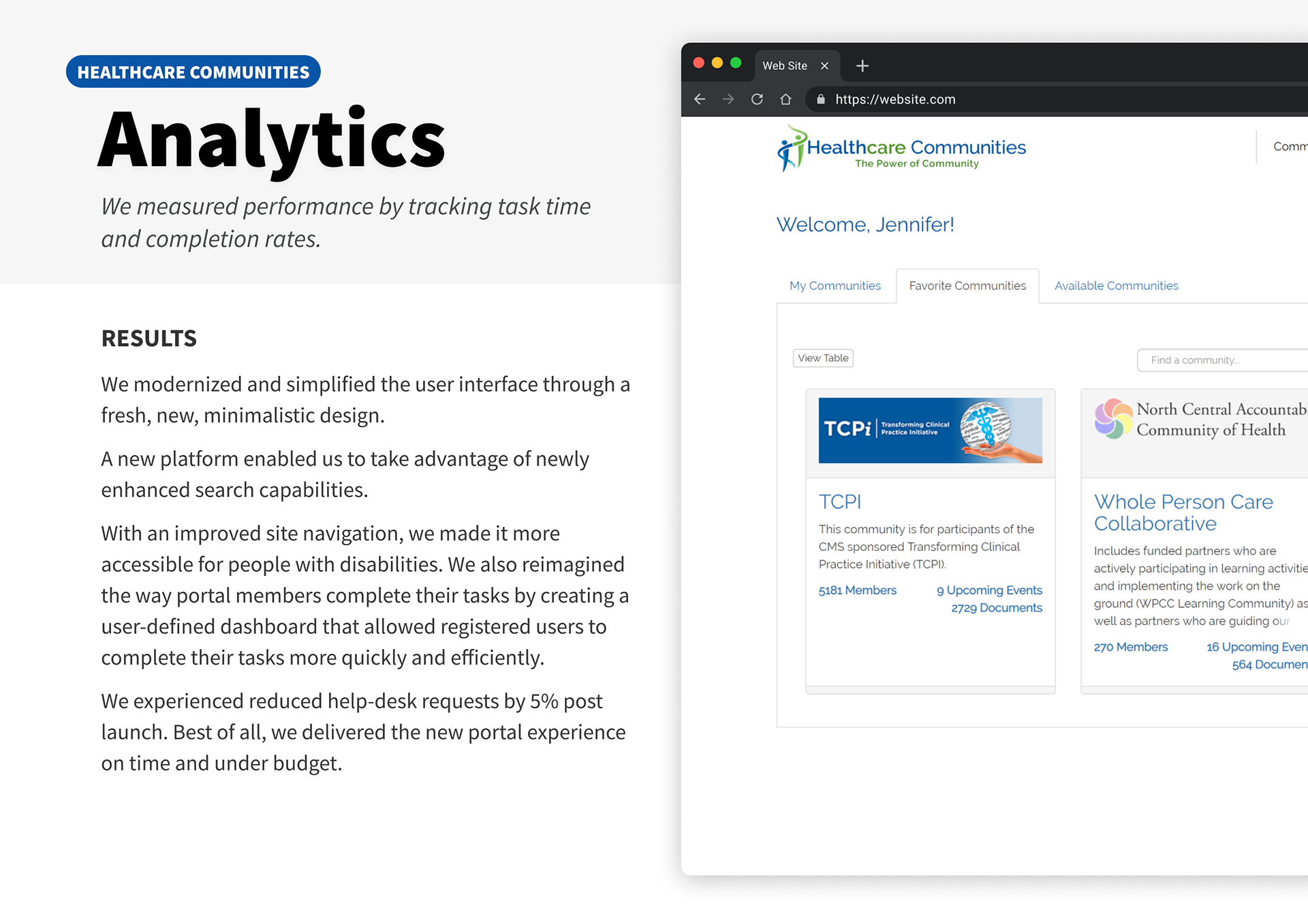 We measured performance by tracking task time and completion rates.