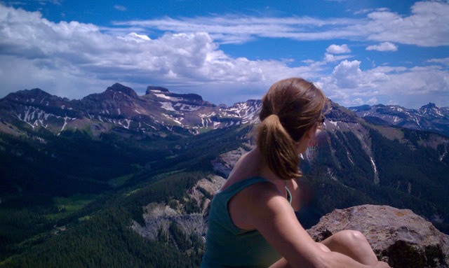 Sitting on the summit of Courthouse mountain