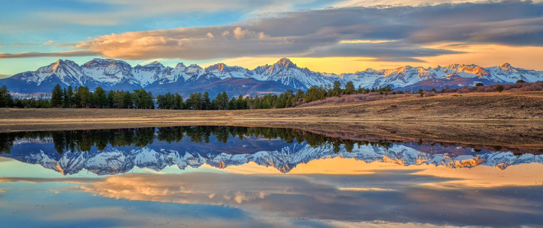 Sneffels mountain range in Ridgway, CO