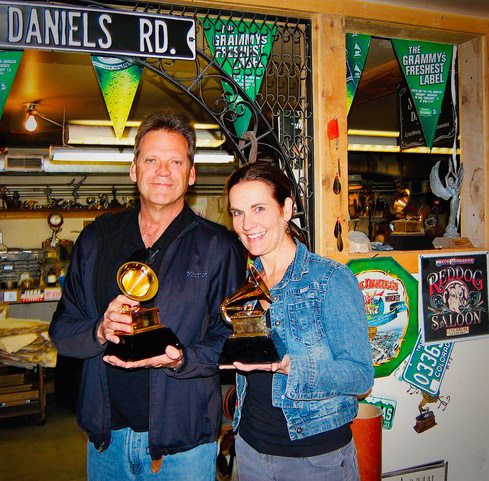 Chris and Jan at the Grammy shop