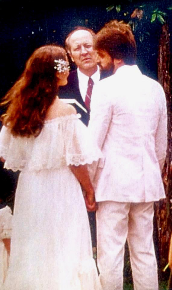 Our wedding day Aug 11, 1979 with pastor Don Finto 