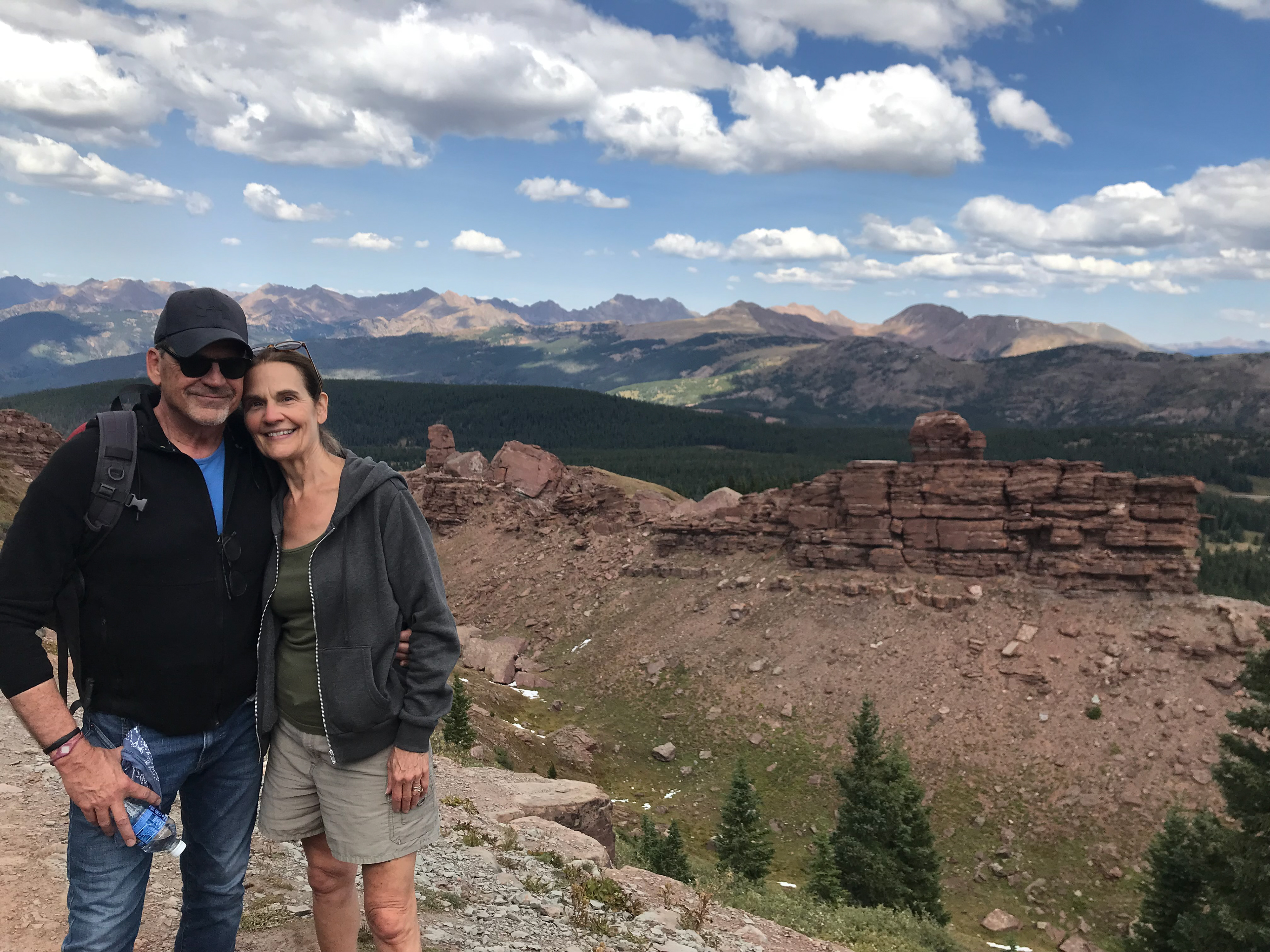 Chris and Jan hiking
