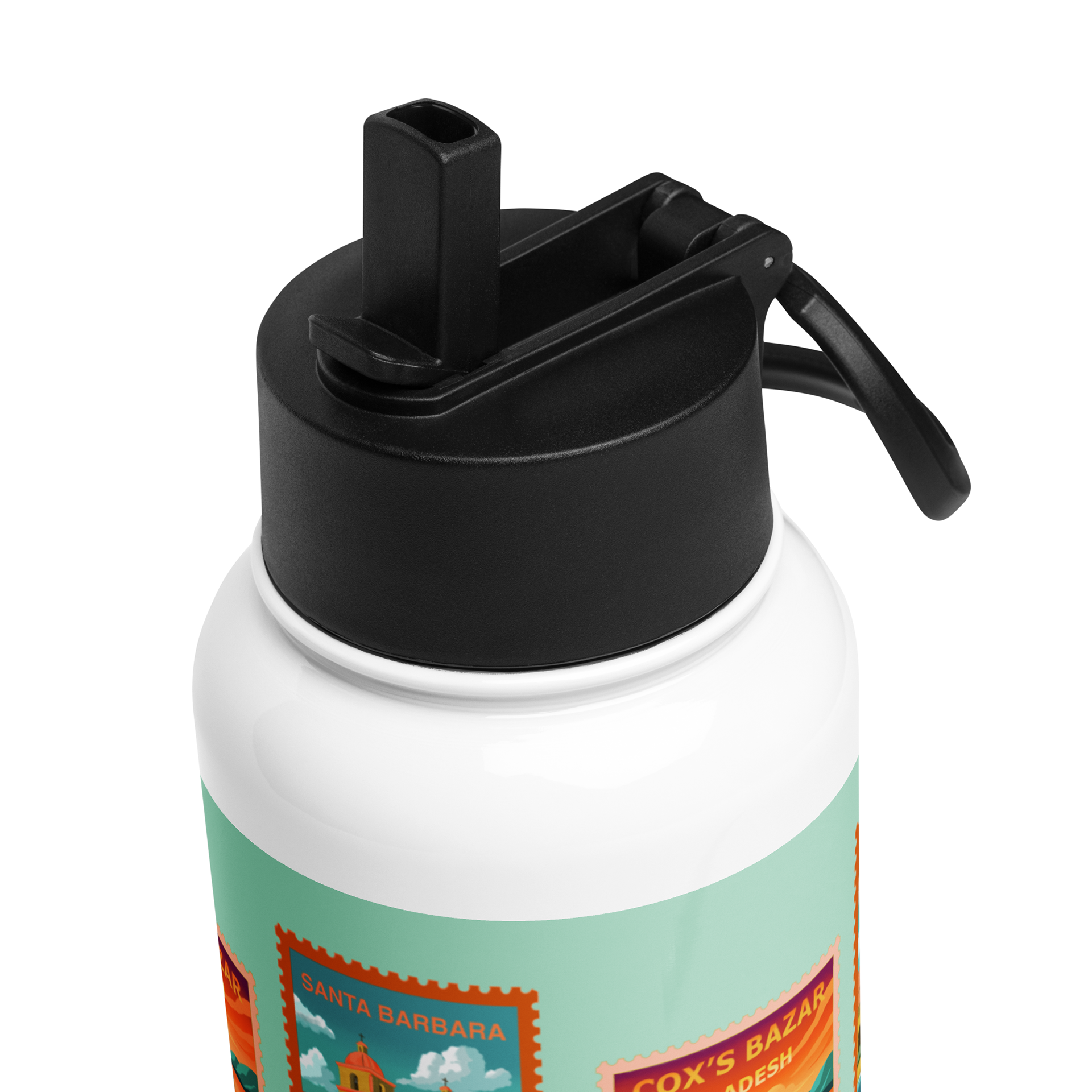 32 oz Hydroflask with foldable straw and rotating handle