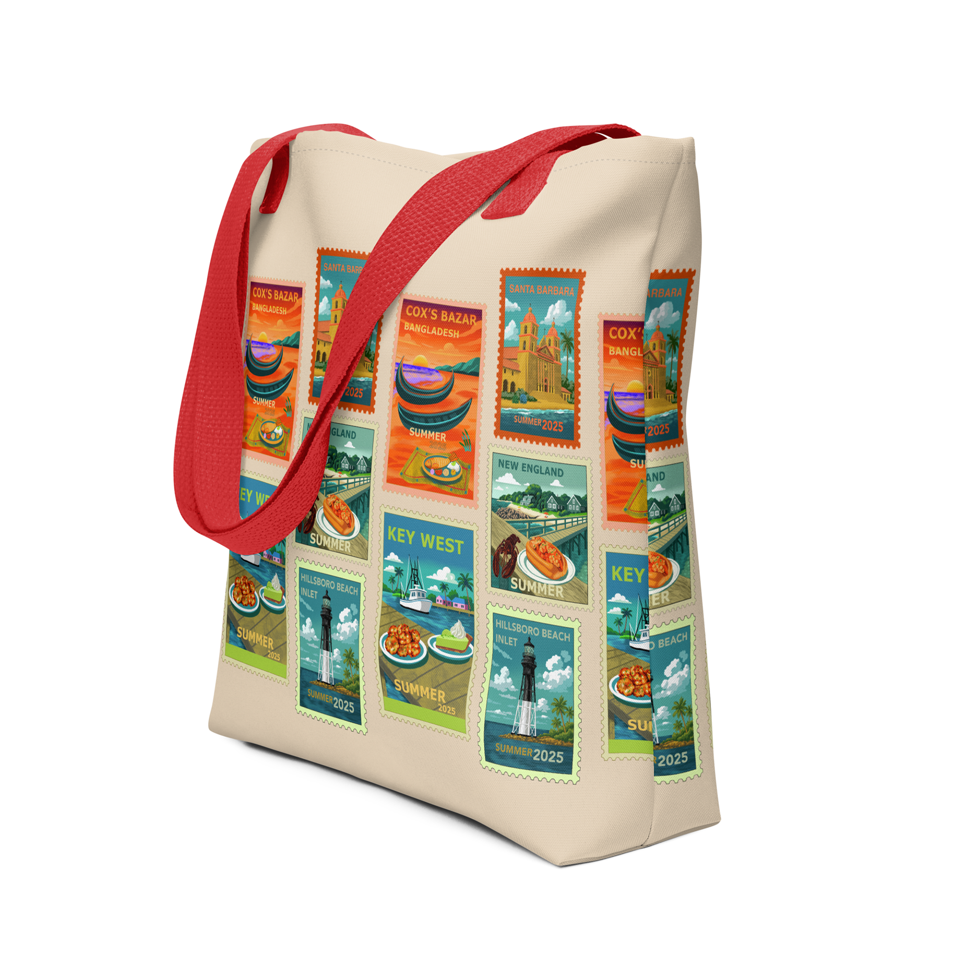 Coastal Stamps Summer Tote