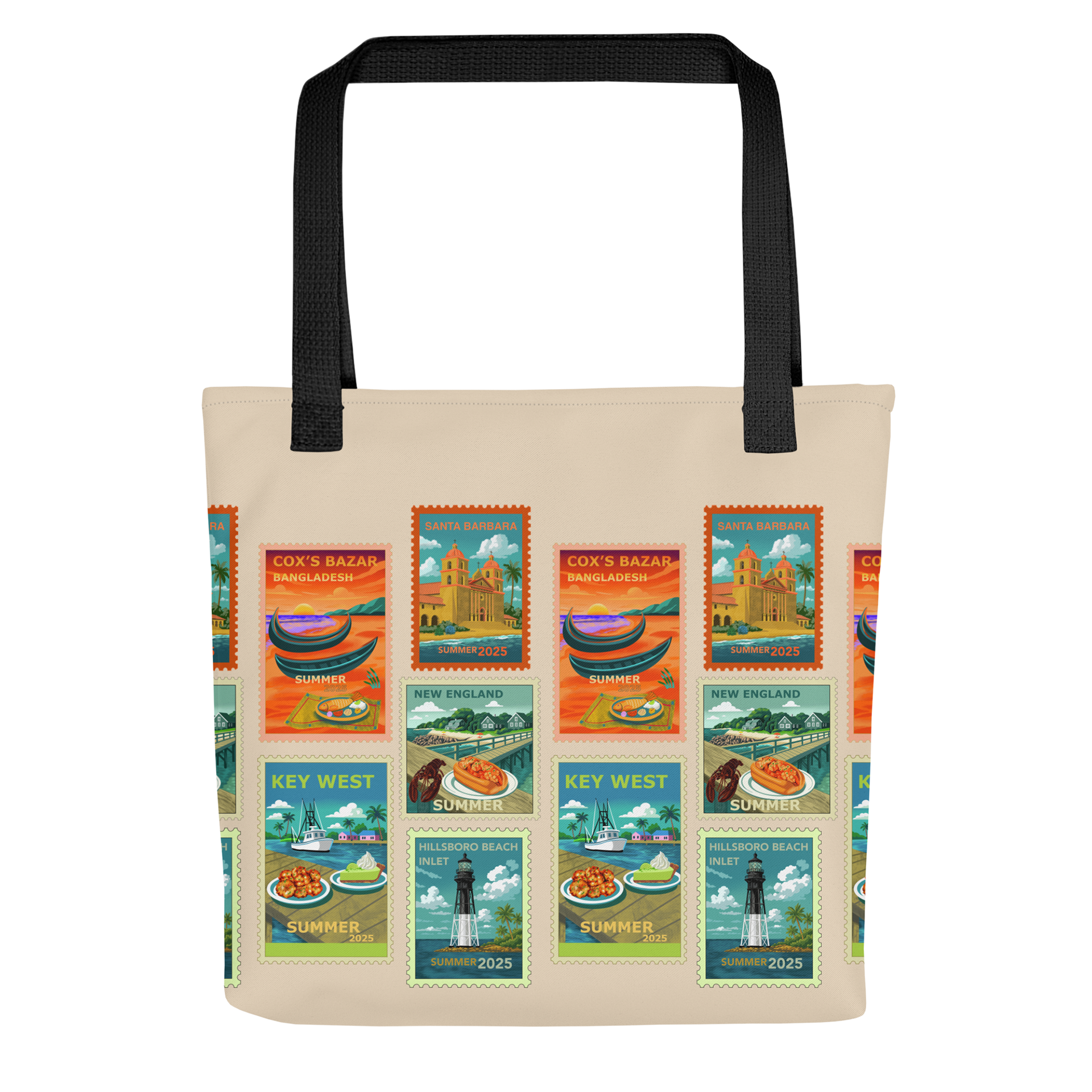 Coastal Stamps Summer Tote