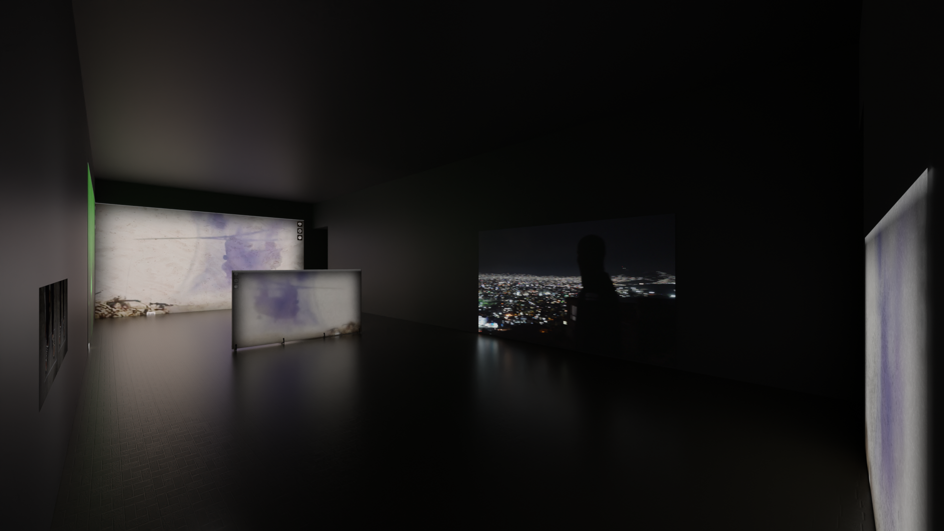Artwork and Exhbition Model - Blender (made for Aziz Hazara for his solo exhibtion 'Dialectics' at Stevenson Gallery 2023)