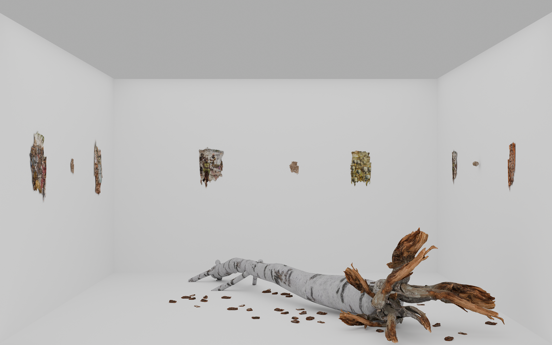 Artwork and Art Booth Model - Blender (Made for PSM Gallery / Art Basel Fair 2024)