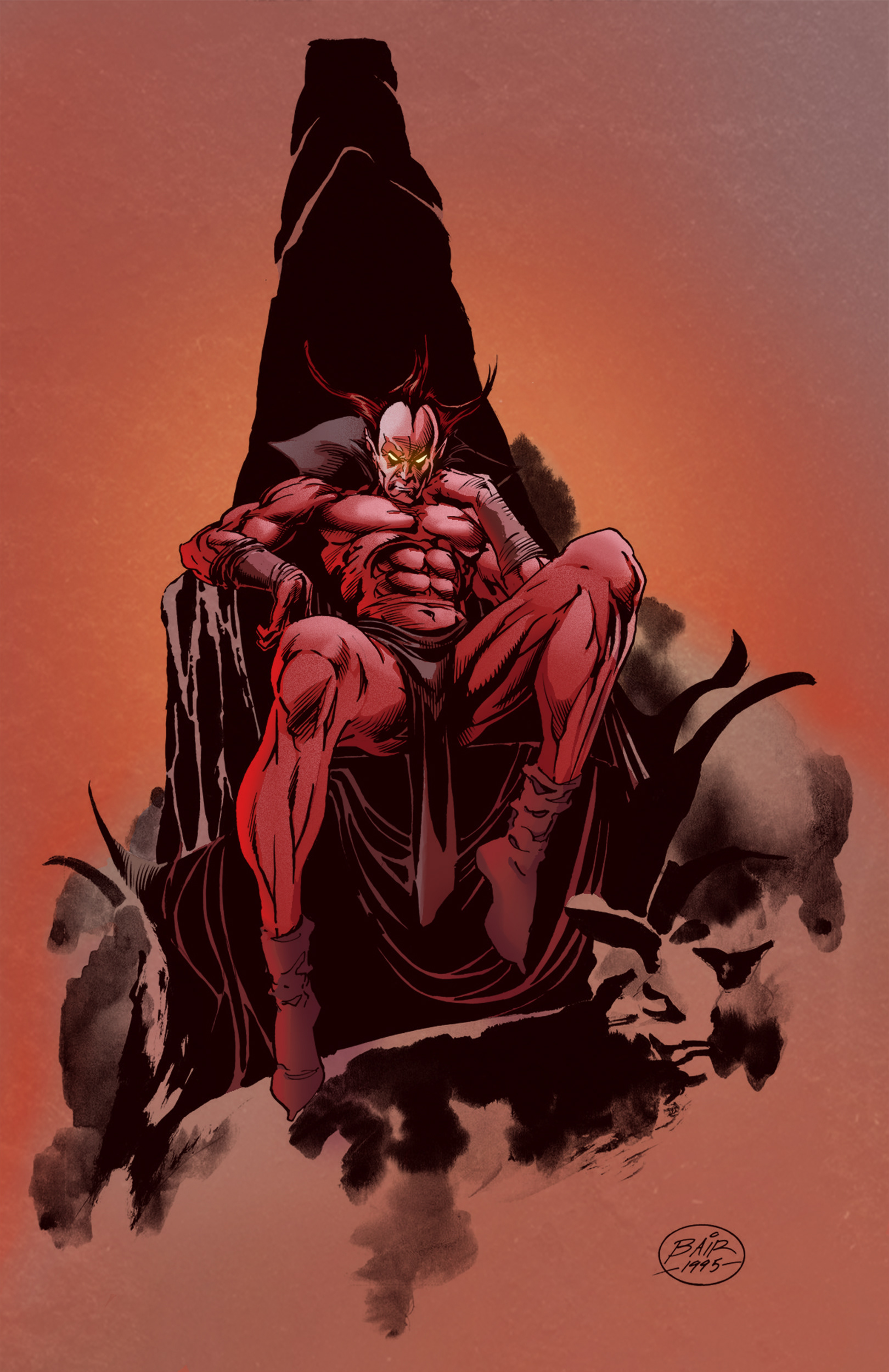 Mephisto line art by Michael Bair
