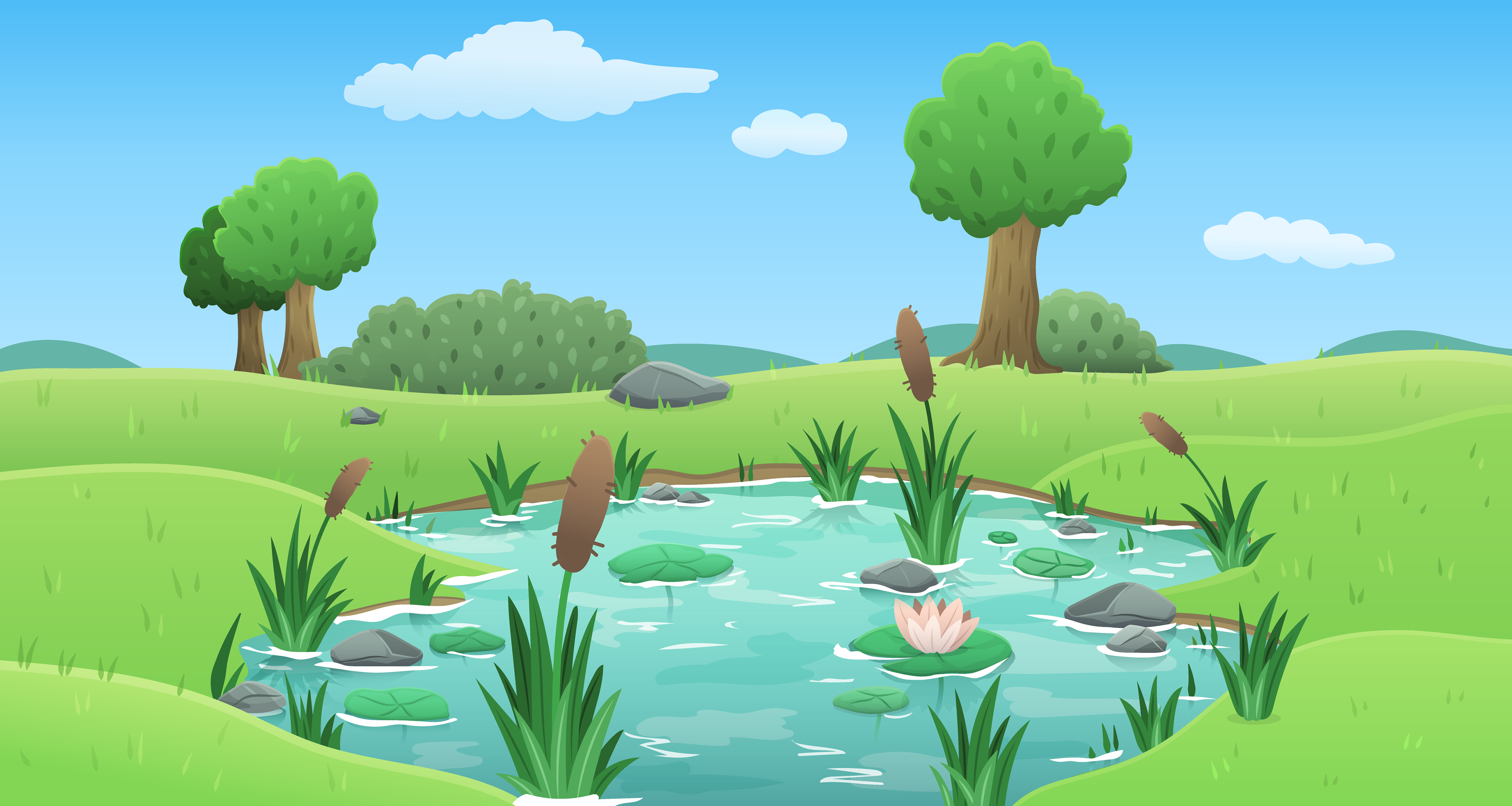 Teich - Reinzeichnung