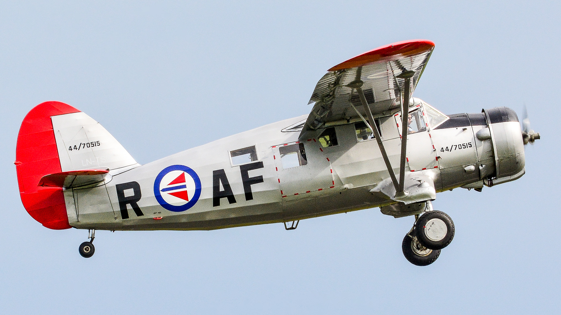 Doorduyn Norseman taking off from IWM Duxford in May 2017. Registration / serial LT-TSN / 44-70515.