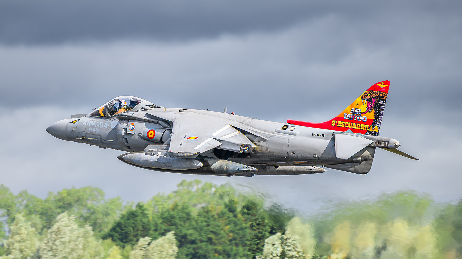 Harrier from the Spanish Navy at RAF Fairford in July 2024. Registration / serial 01-926 / VA.1B-38.
