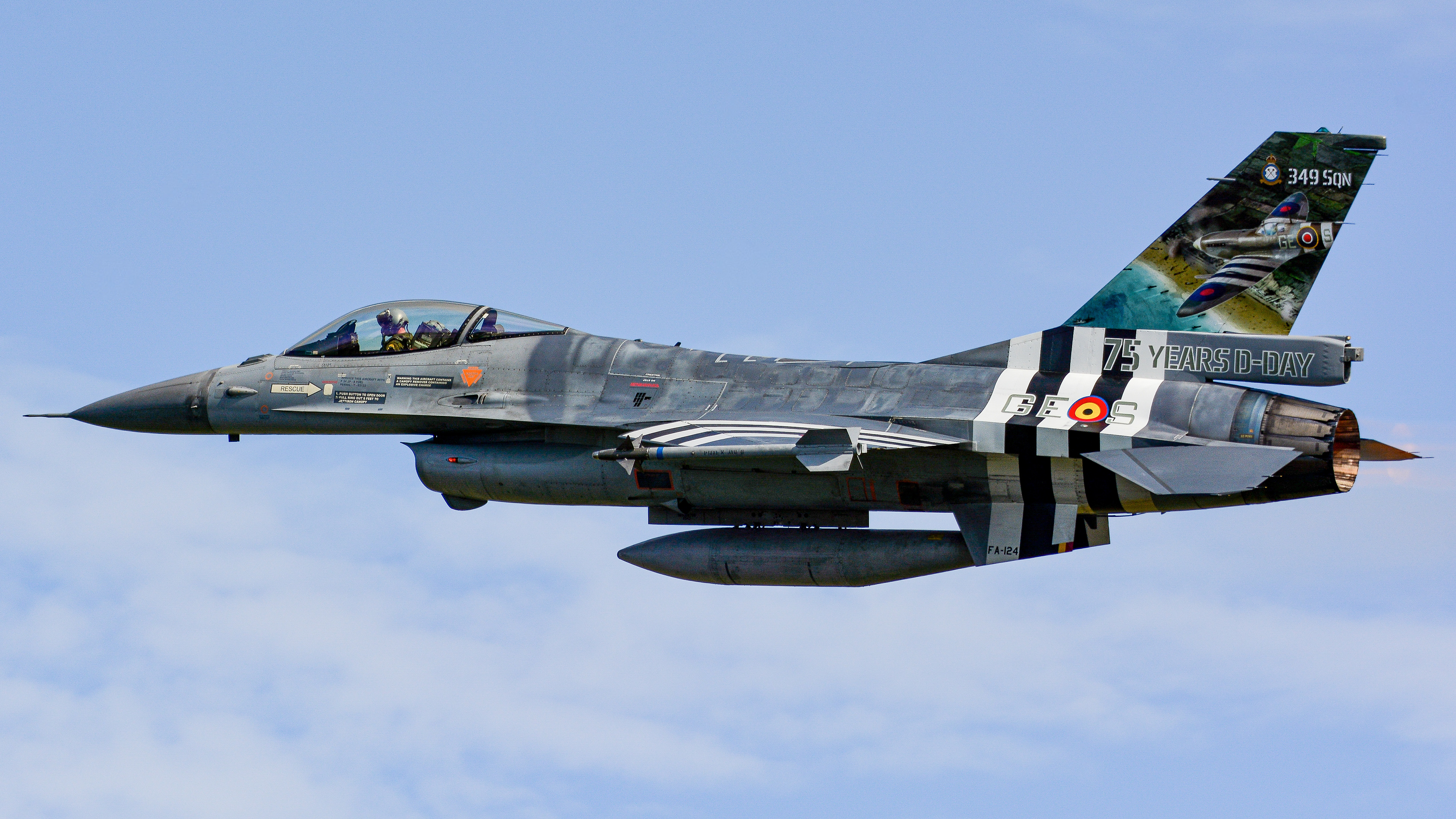 F16 Fighting Falcon - FA-124 / GE-S - Belgium Air Force - RAF Fairford - July 2019