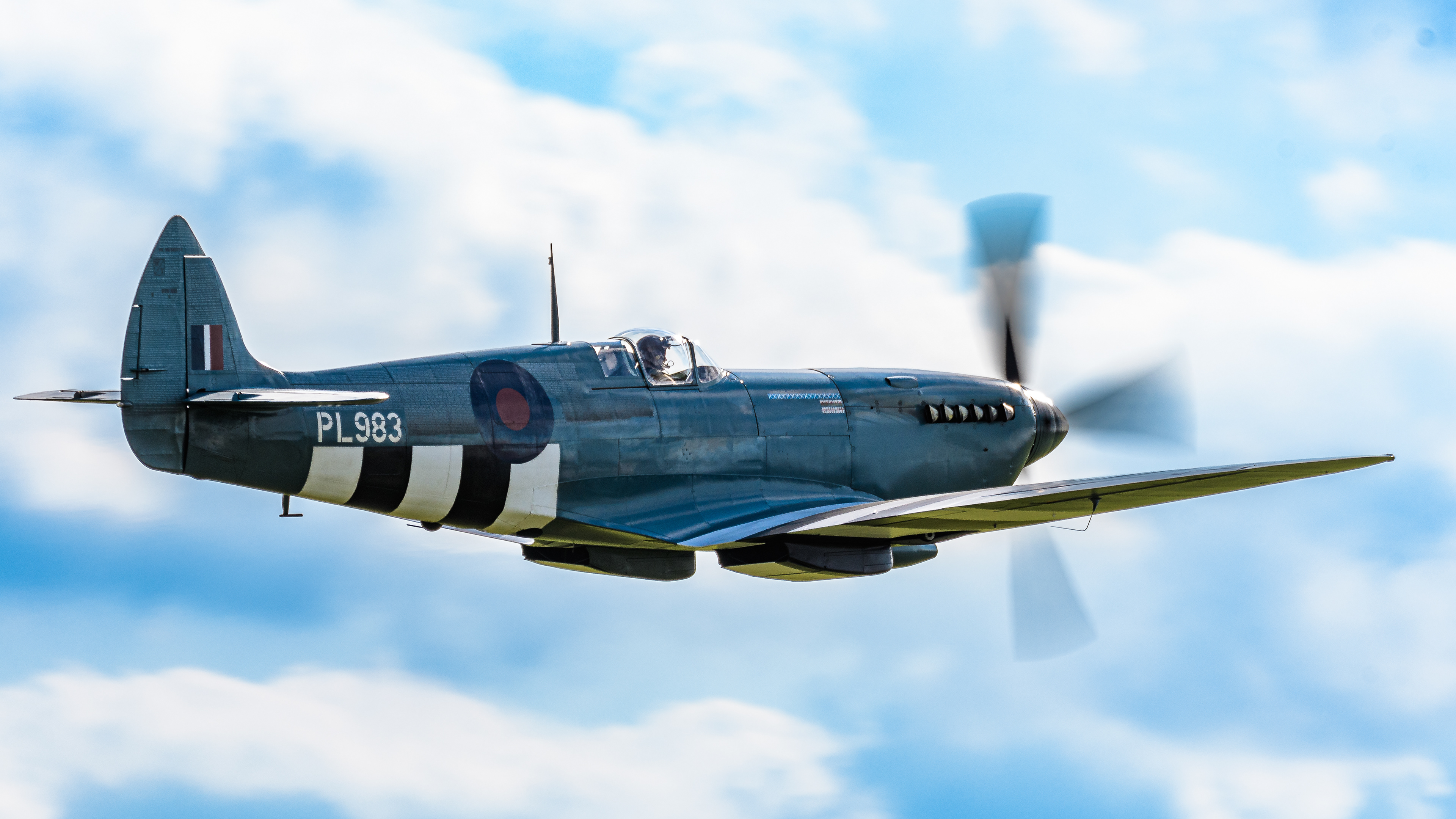 Spitfire at IWM Duxford in October 2024. Registration / serial G-PRXI / PL983.
