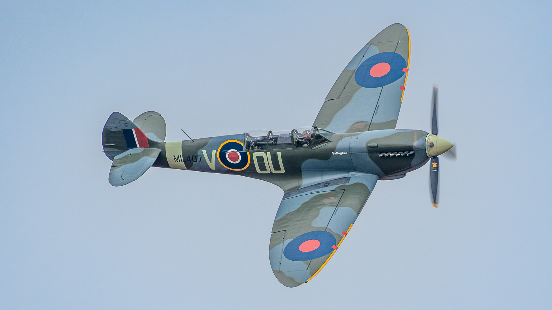 Spitfire displaying at IWM Duxford in September 2023. Registration / serial G-LFIX / ML407.