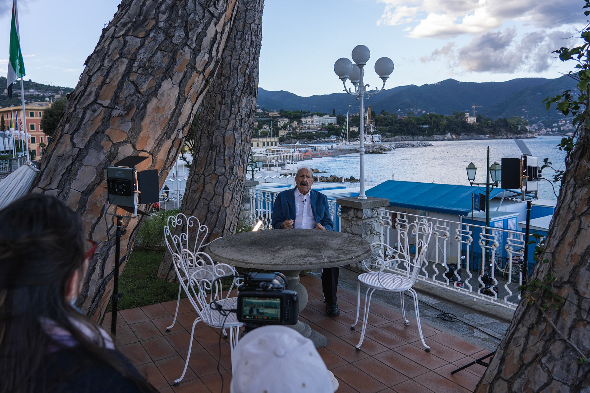 On the set in Santa Margherita