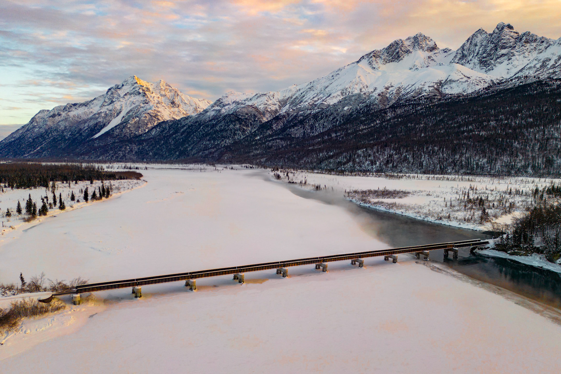 Knik River Railroad Crossing, Alaska