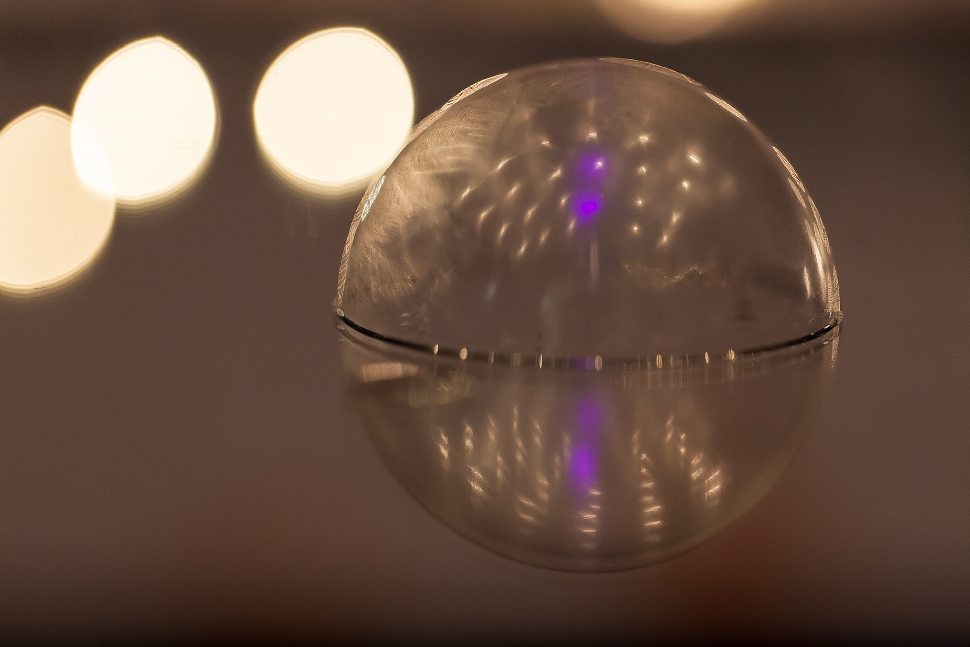 Soap bubble on Mirror