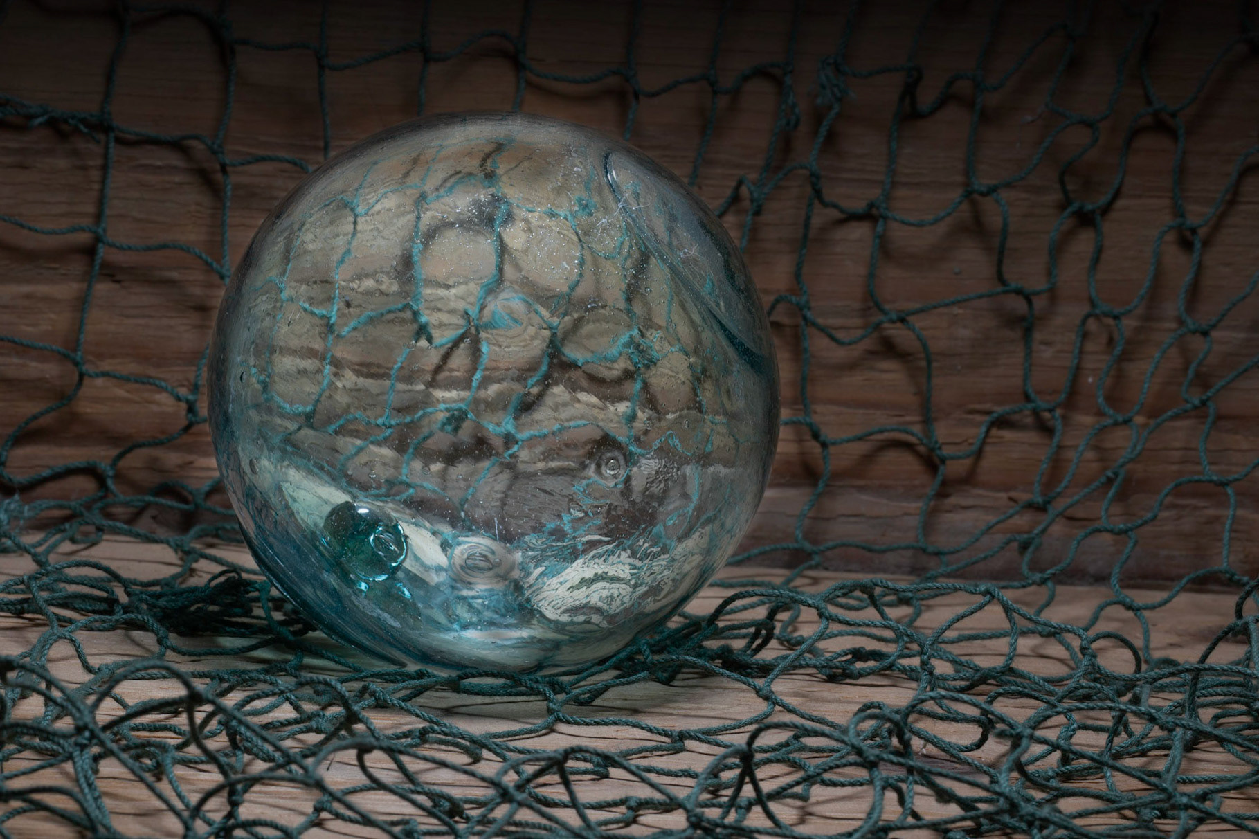 Glass Fishing Float and Net