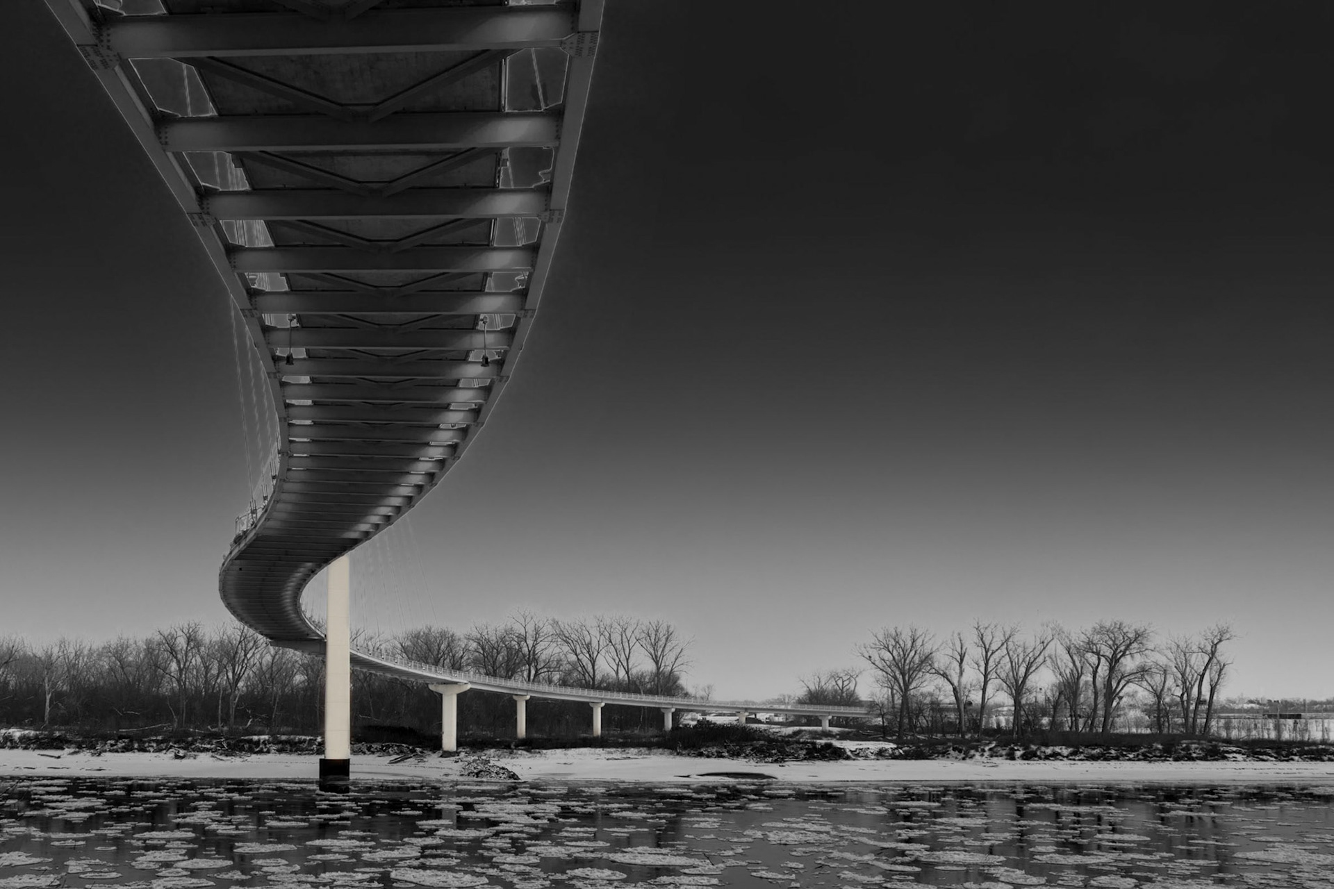 Underneath Bob Kerry Bridge - Missouri River
