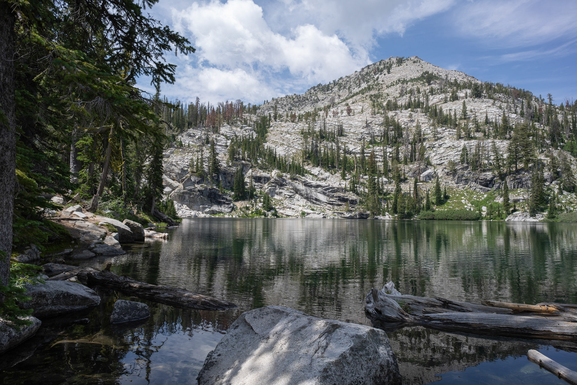 We passed a few lakes before stopping to rest at Heart Lake
