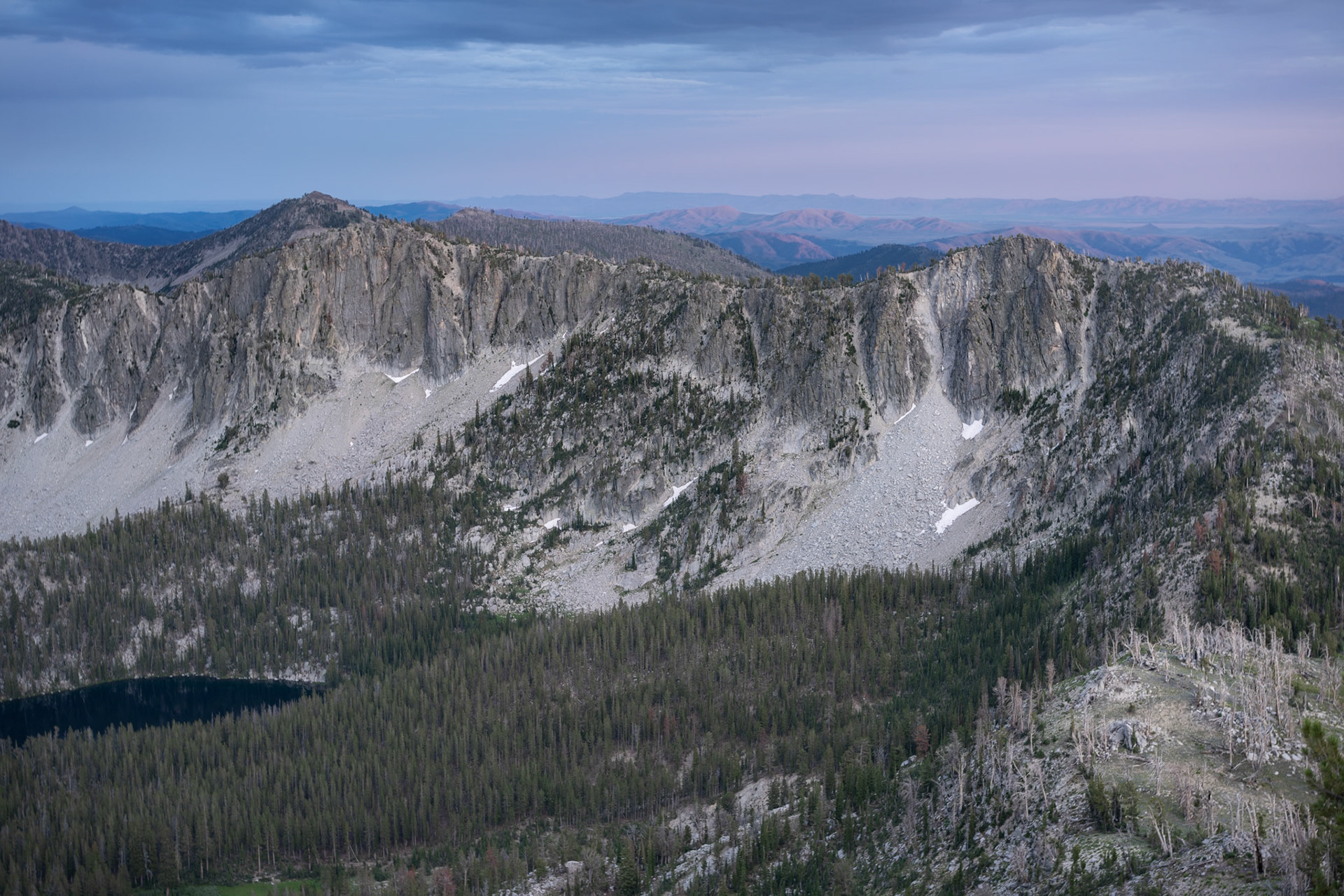 Looking down on Rainbow Basin, where we planned to hike the next day