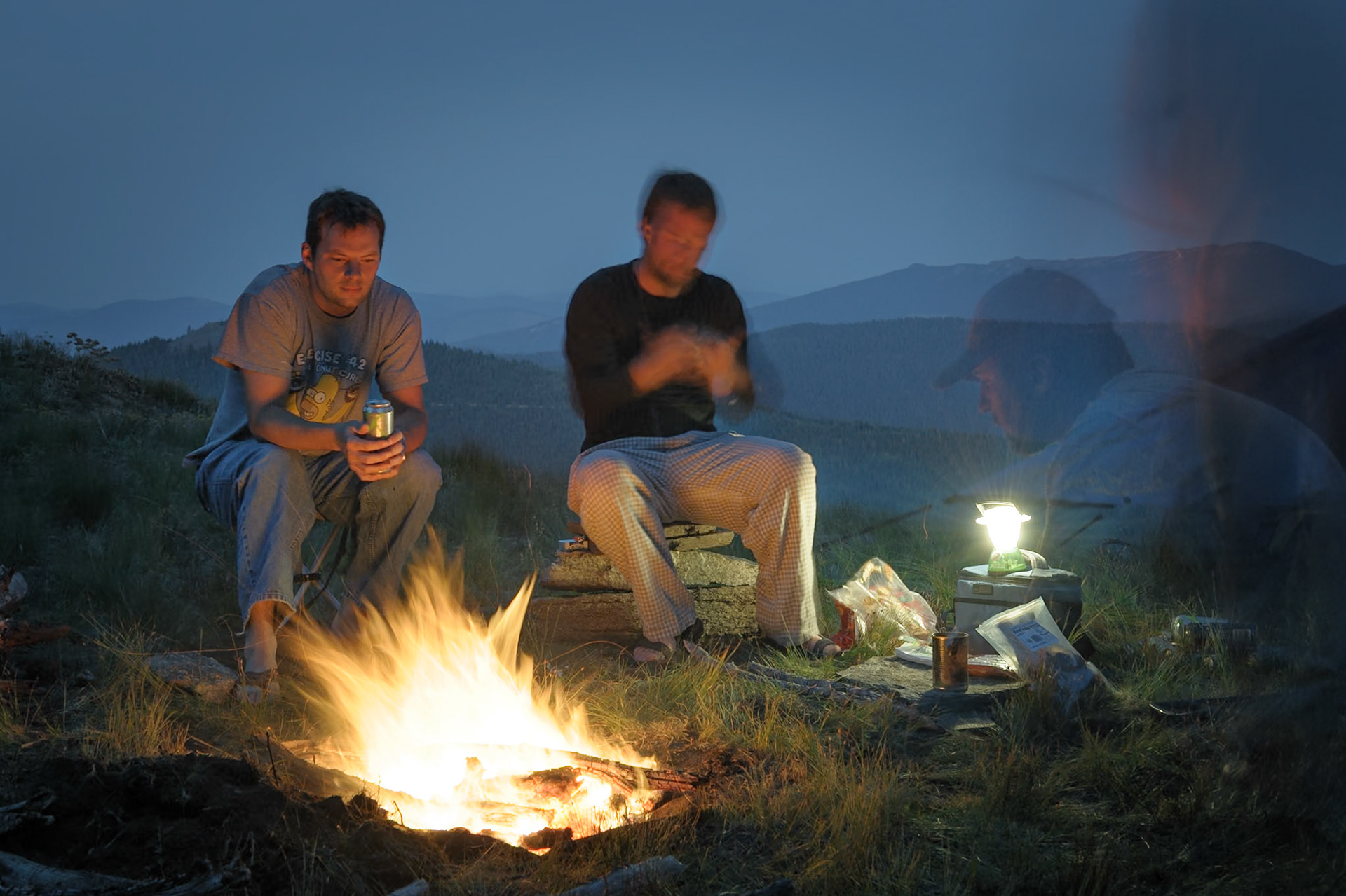 Since Jesse has that awesome milk crate zip tied to his tail, we tried to give him most of the beer load. He was glad for the occasion to lighten his bike.