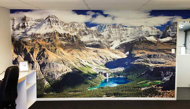 Large format printed wallpaper