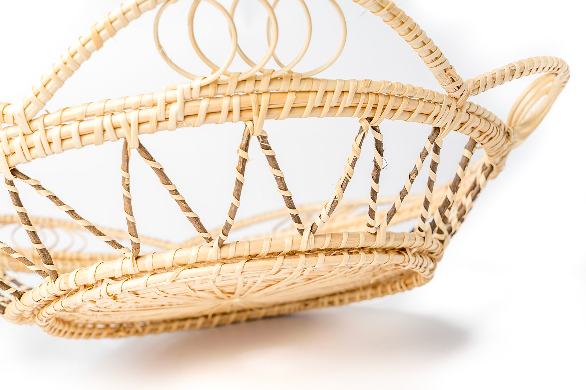 Striped Round Wicker