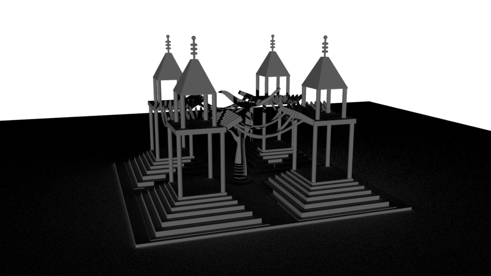 Lonely Temple - Lambert Render