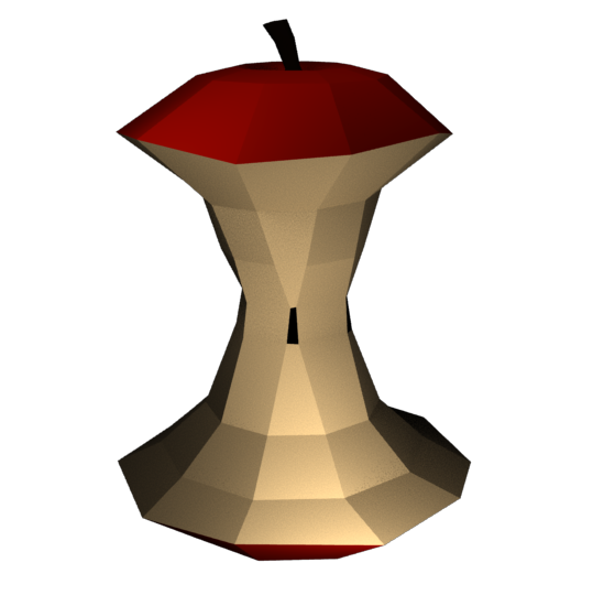 Apple Core - Textured Arnold Render