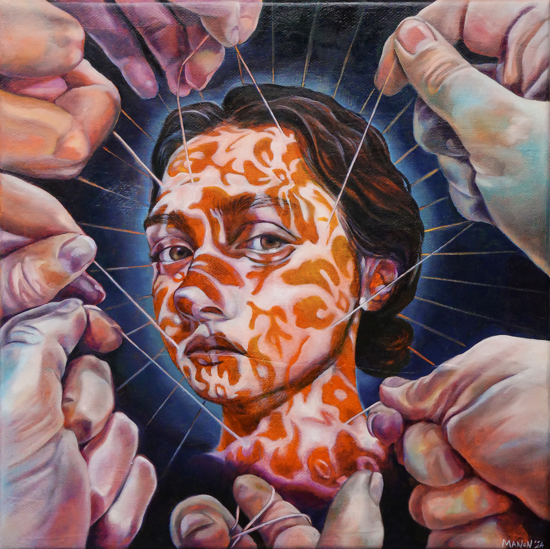 'Loosened Lace'- Oil paint on canvas