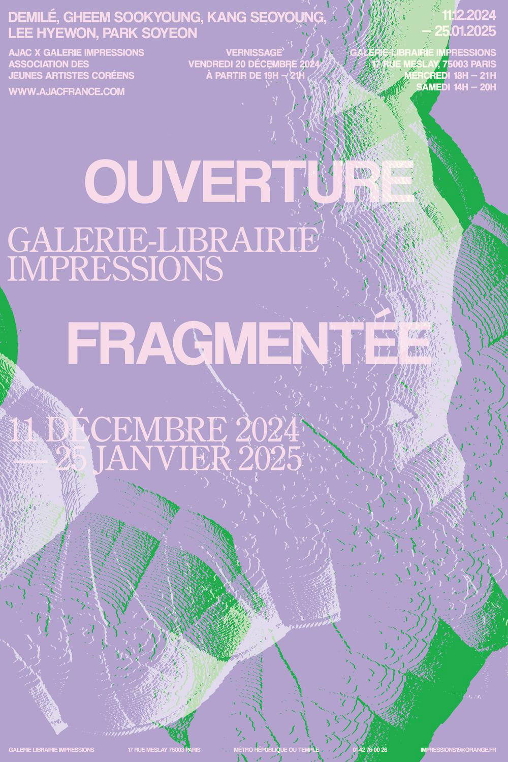 «OUVERTURE FRAGMENTÉE»/ Galerie-librairie IMPRESSIONS, Paris, France/ 11.12.2024-25.01.2025