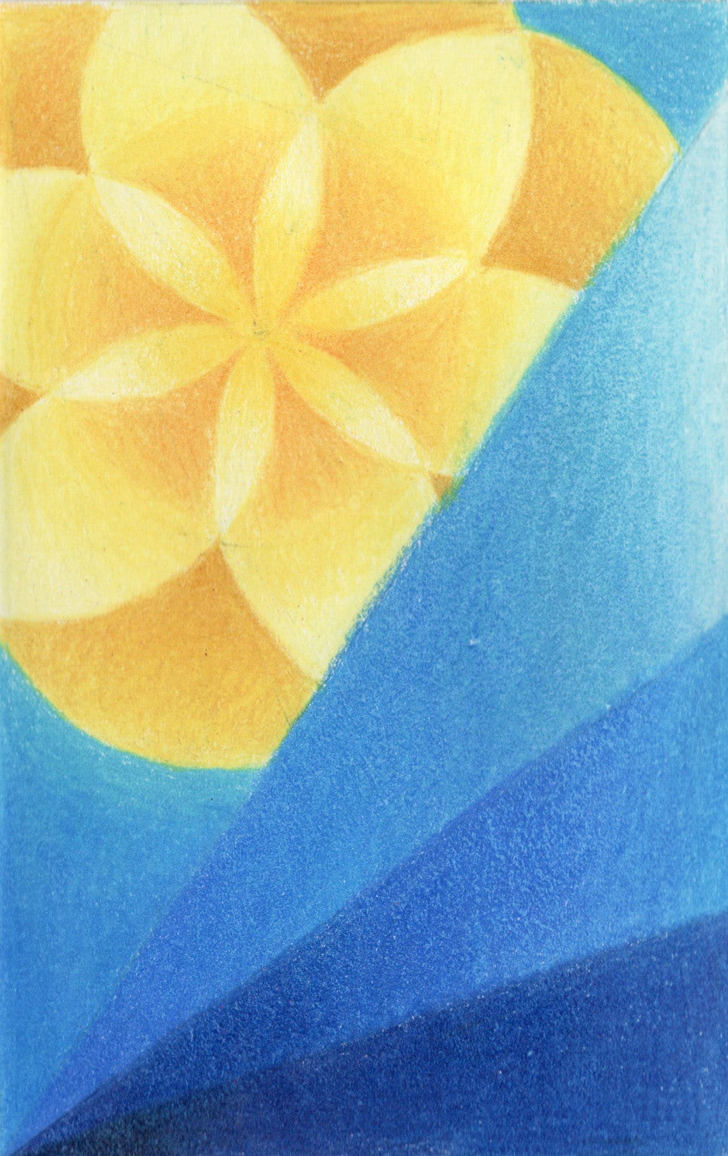 Sacred Sunset 4"x8" Colored Pencil on Paper