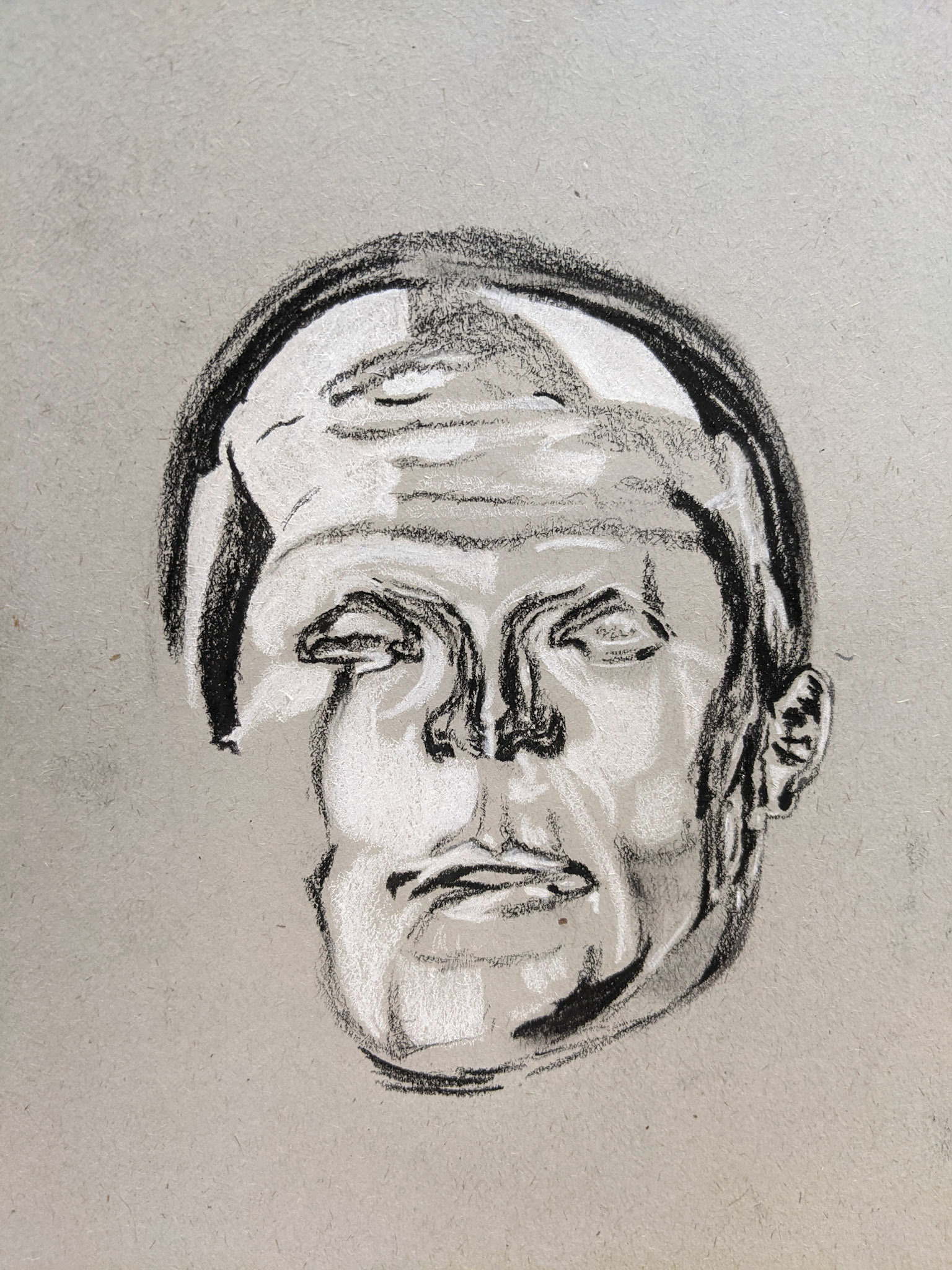 Transparent Fragility 3"x4" Conte on Paper