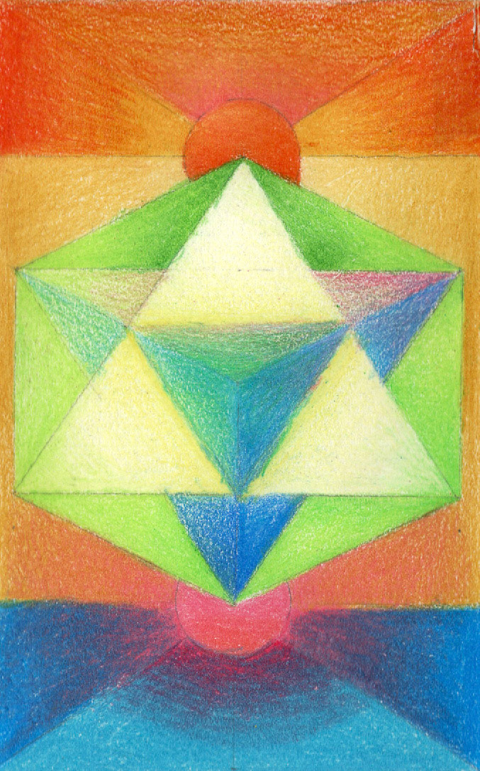 Sacred Energetic Colors 4"x6" Colored Pencil on Paper