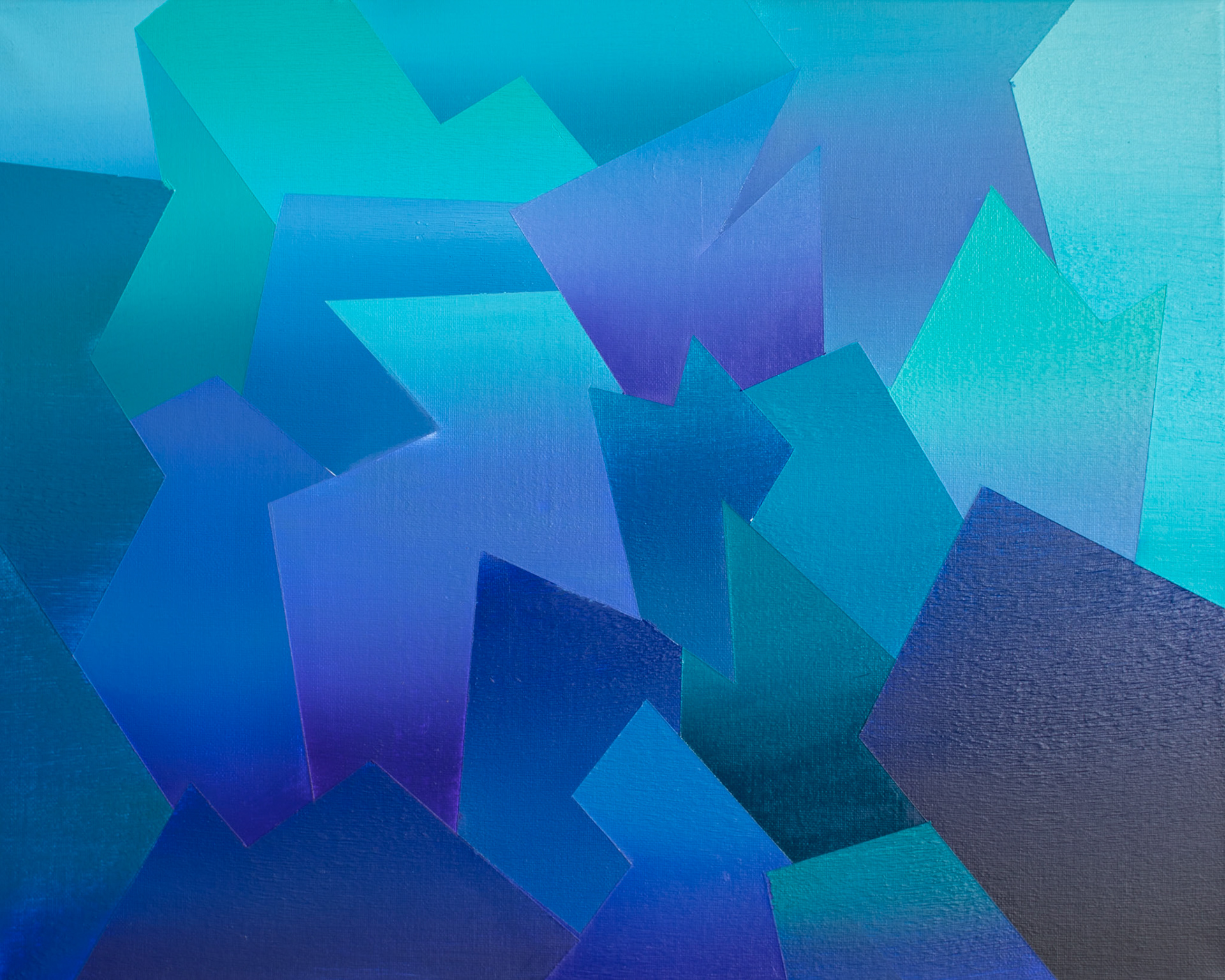 Blue Color Study 20in x 18in Oil on Canvas $400