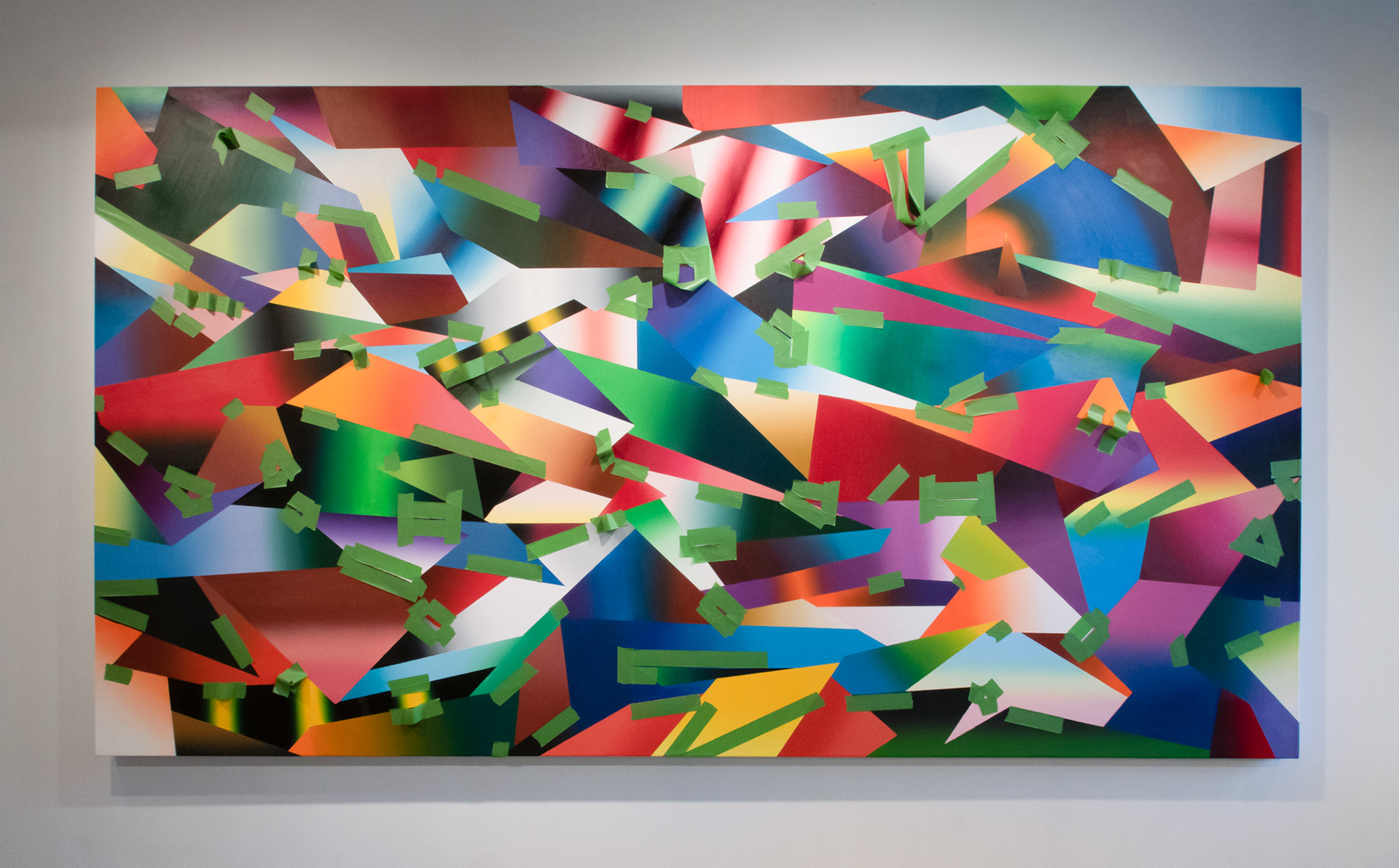 Atychiphobia 10ft x 6.5ft Oil on Canvas with Frog Tape