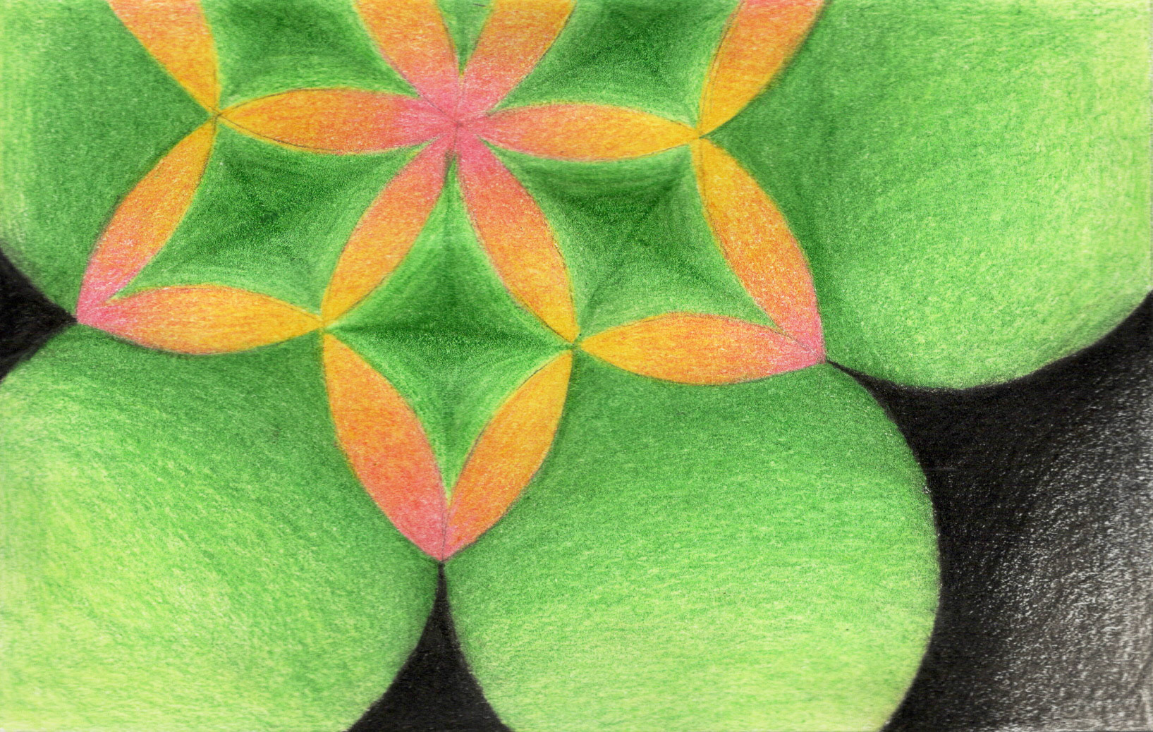 Seed of Life 6" x 4" Colored Pencil on Paper SOLD