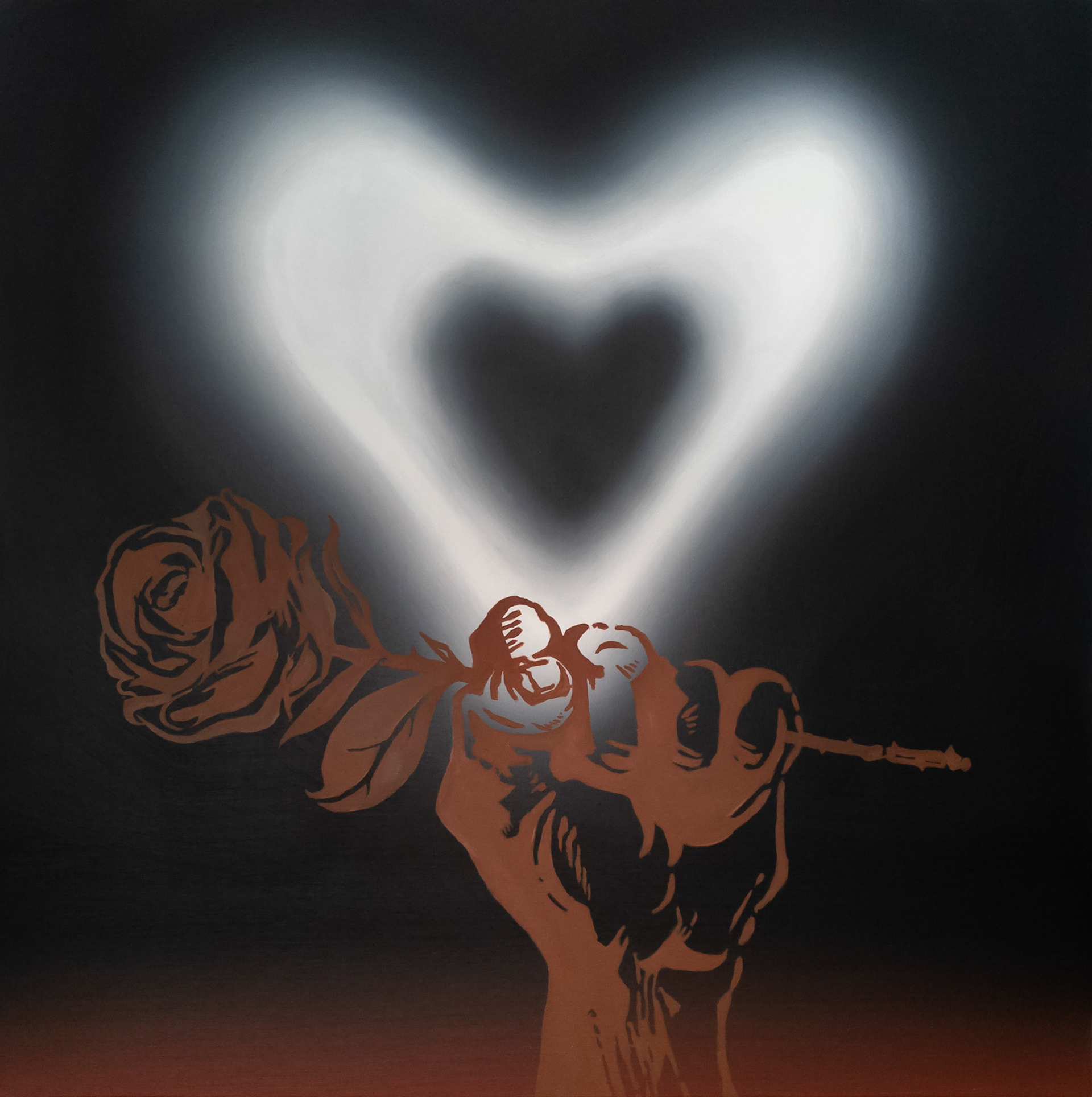 Our Hearts Beat as One - 30in x 30in Oil on Canvas $600