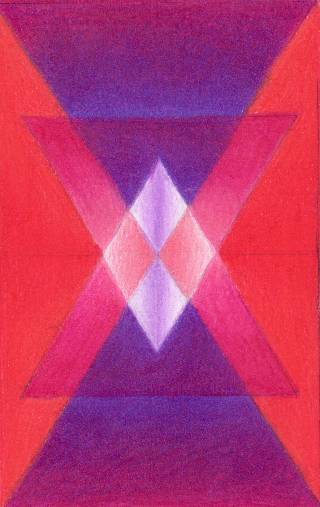 Sacred Diamond 4"x8" Colored Pencil on Paper