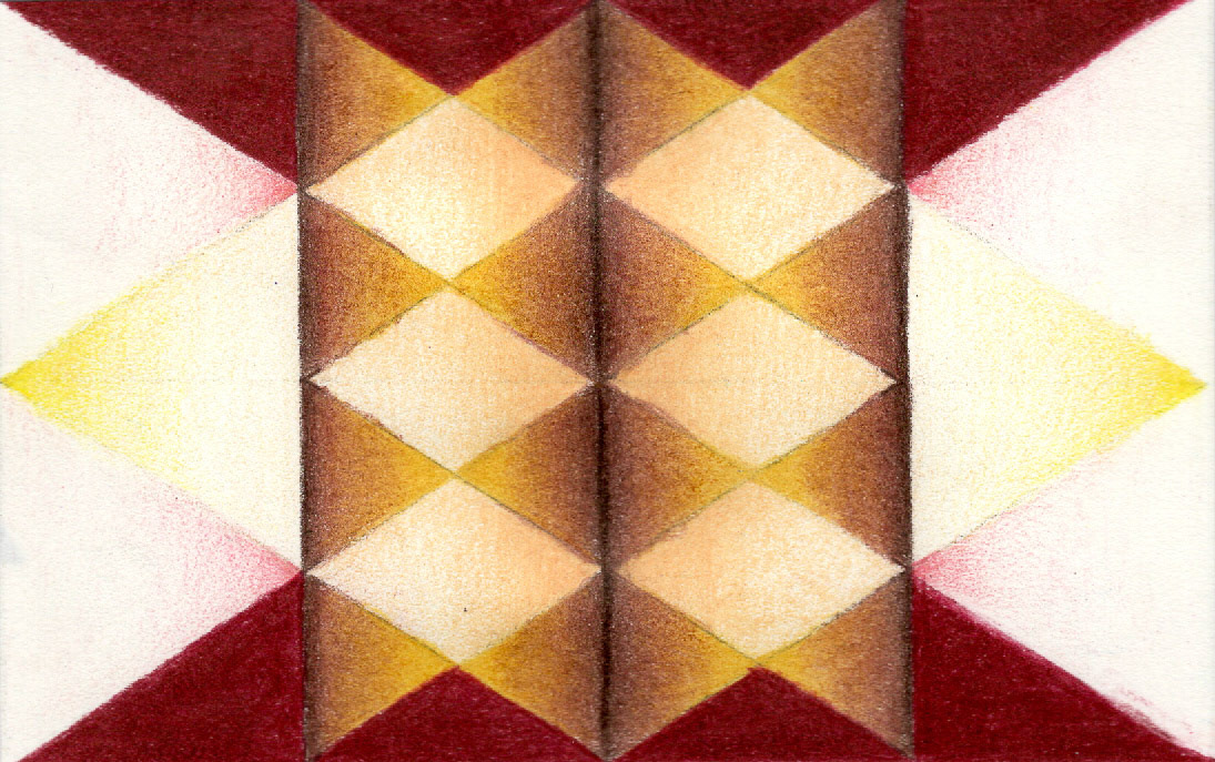 Repeated Patterns of Thought 6"x4" Colored Pencil on Paper