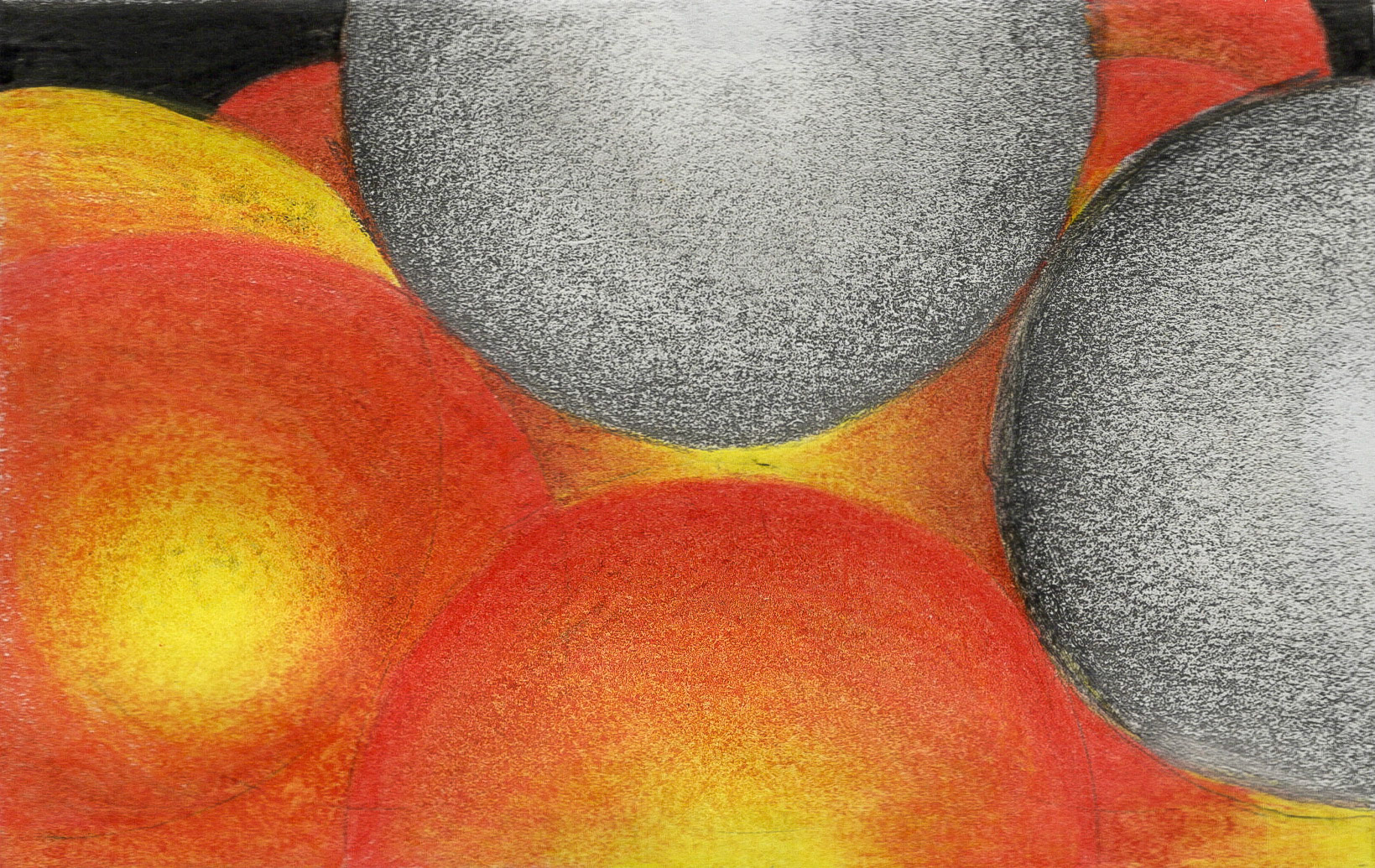 Bubbles of Color 8"x4" Colored Pencil on Paper