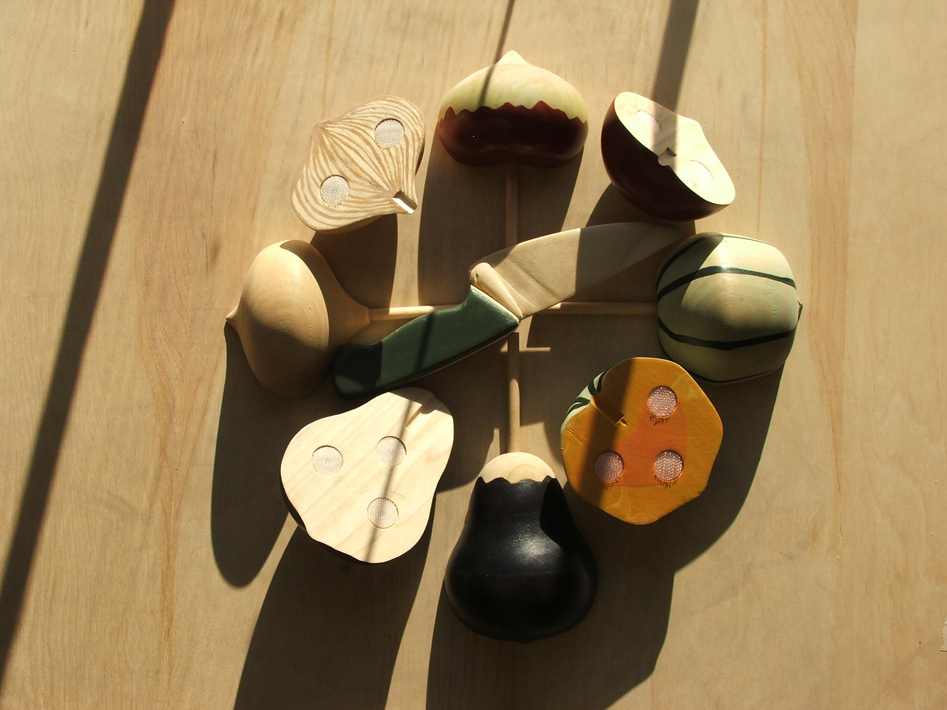 A rounded knife slices apart halves with a satisfying crunch