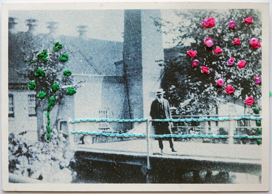 Broderie : Suzanne Charest / Photo : Moulins du Sault-au-Récollet Montréal, Québec, Canada Ca. 1930 Archives historiques de la Ville de Montréal
