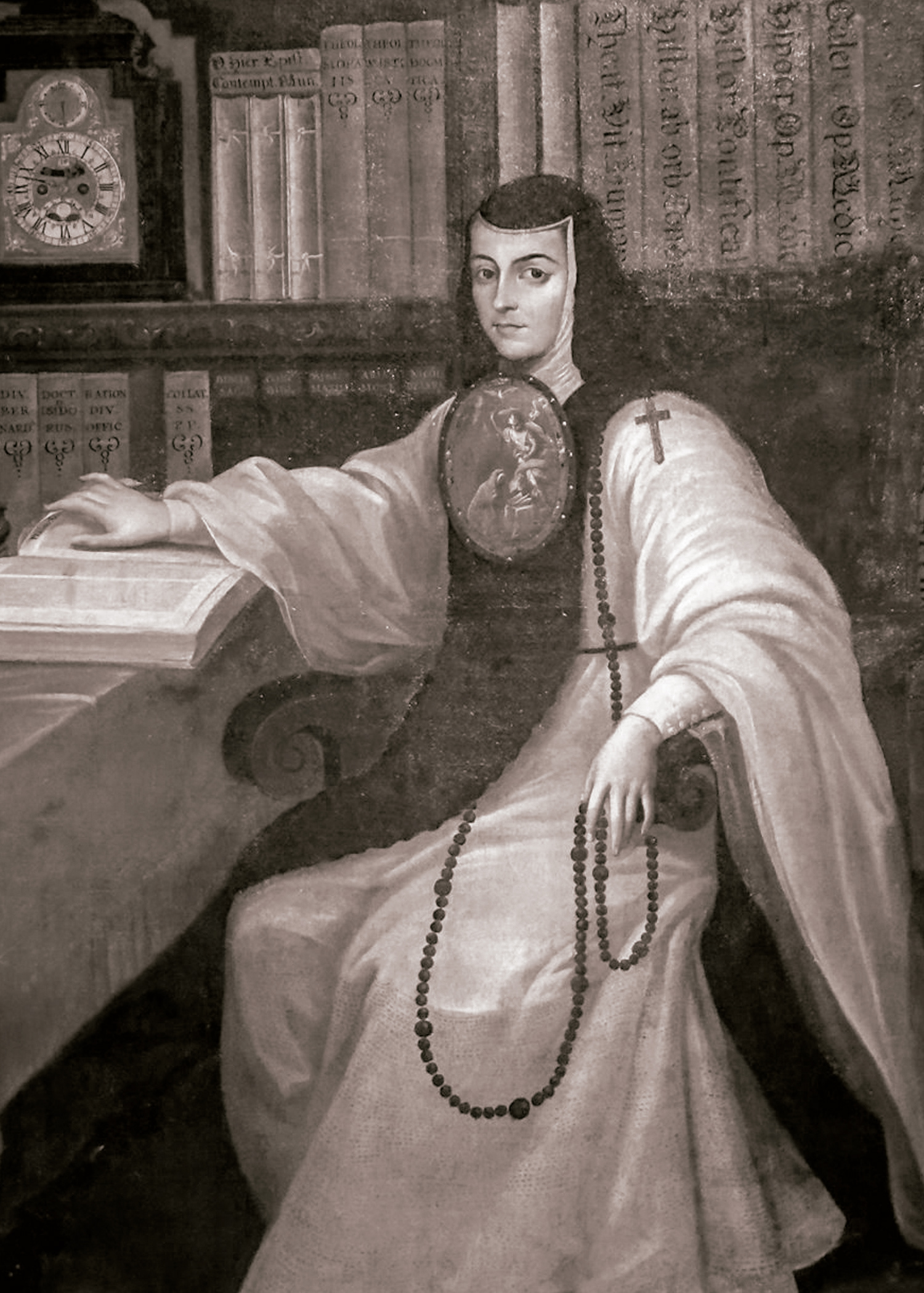 Juana Inés de Asbaje y Ramírez de Santillana, plus connue sous le nom de Sor Juana Inés de la Cruz (1648-1695), était une religieuse hiéronymite, une écrivaine, philosophe, compositrice et poète de la période baroque. Surnommée « la Dixième Muse », « le Phénix mexicain » et « le Phénix d'Amérique » par les critiques de son temps, elle est considérée comme l'une des autrices les plus importantes de la littérature de langue espagnole et de la littérature mexicaine.