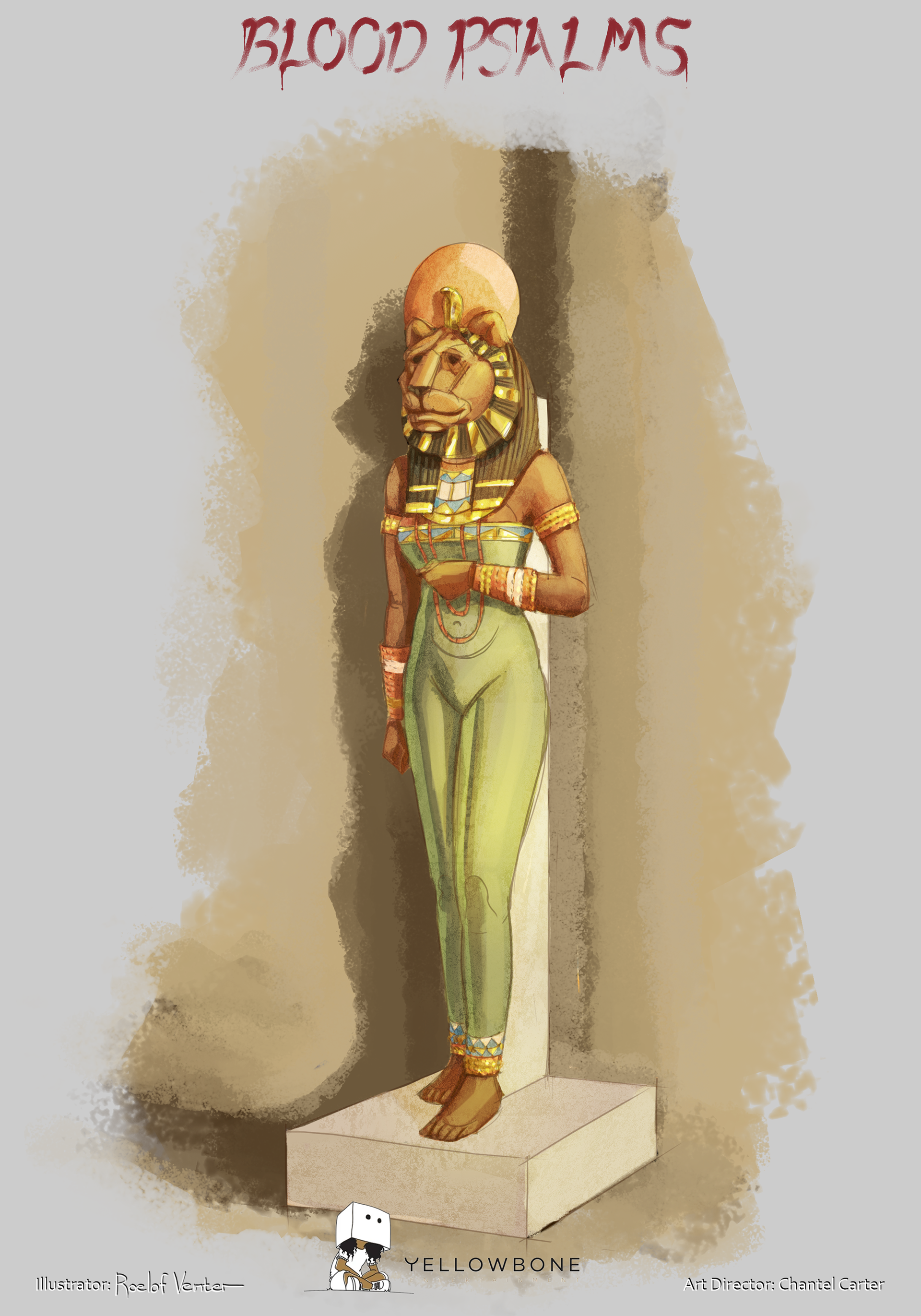 Decorative statue: Sekhmet.